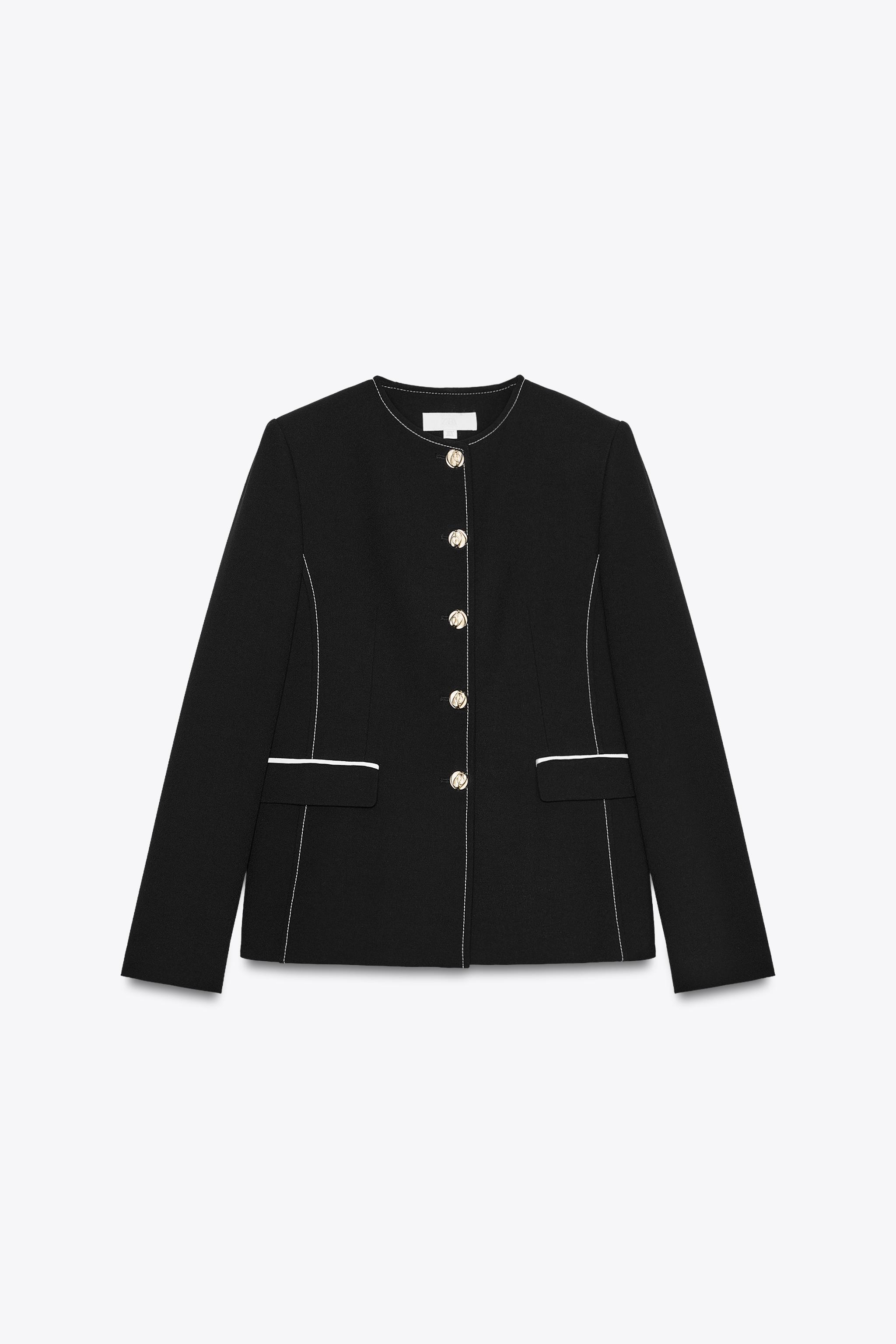 TRIM TOPSTITCHING BLAZER