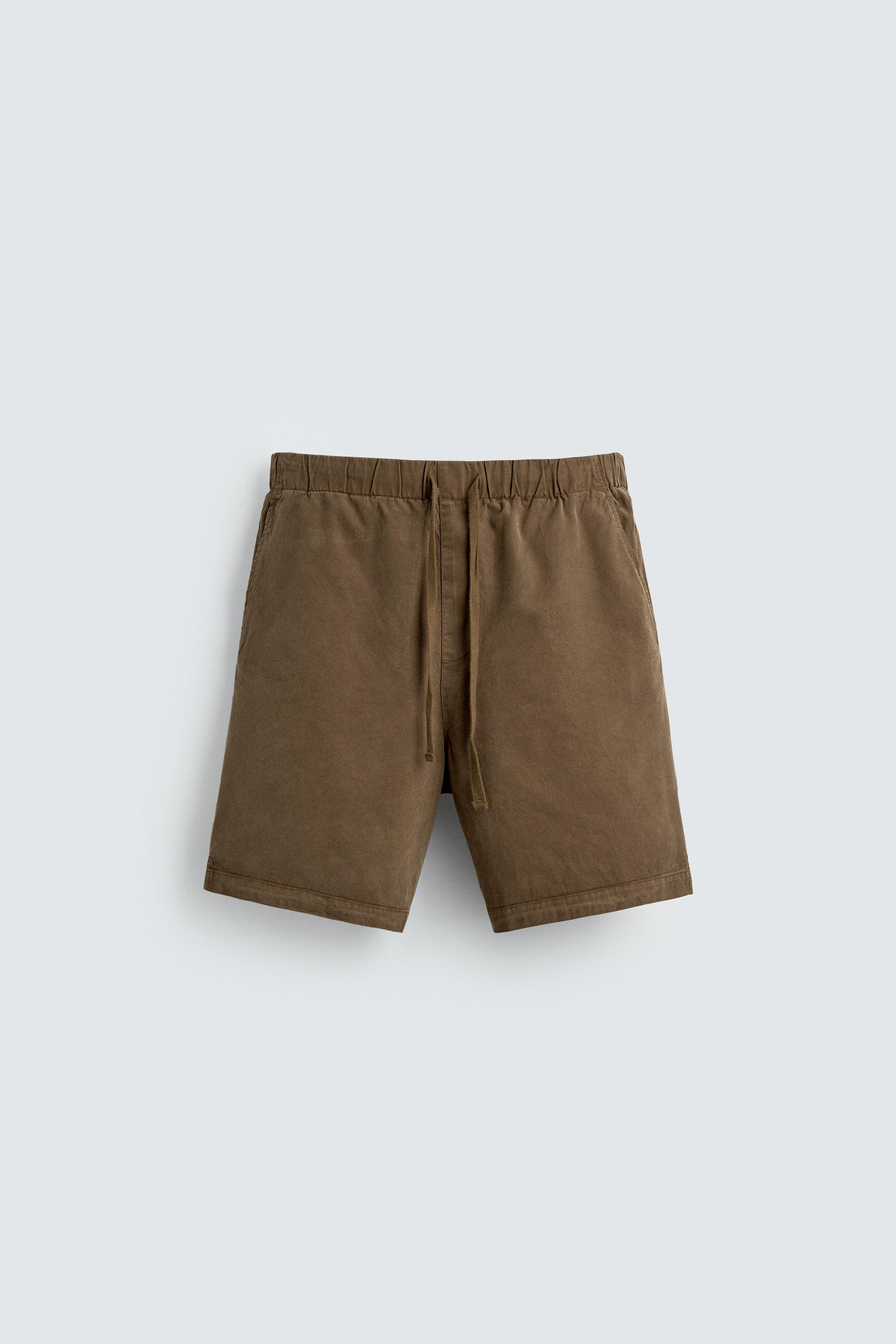 RELAXED FIT LYOCELL-COTTON SHORTS