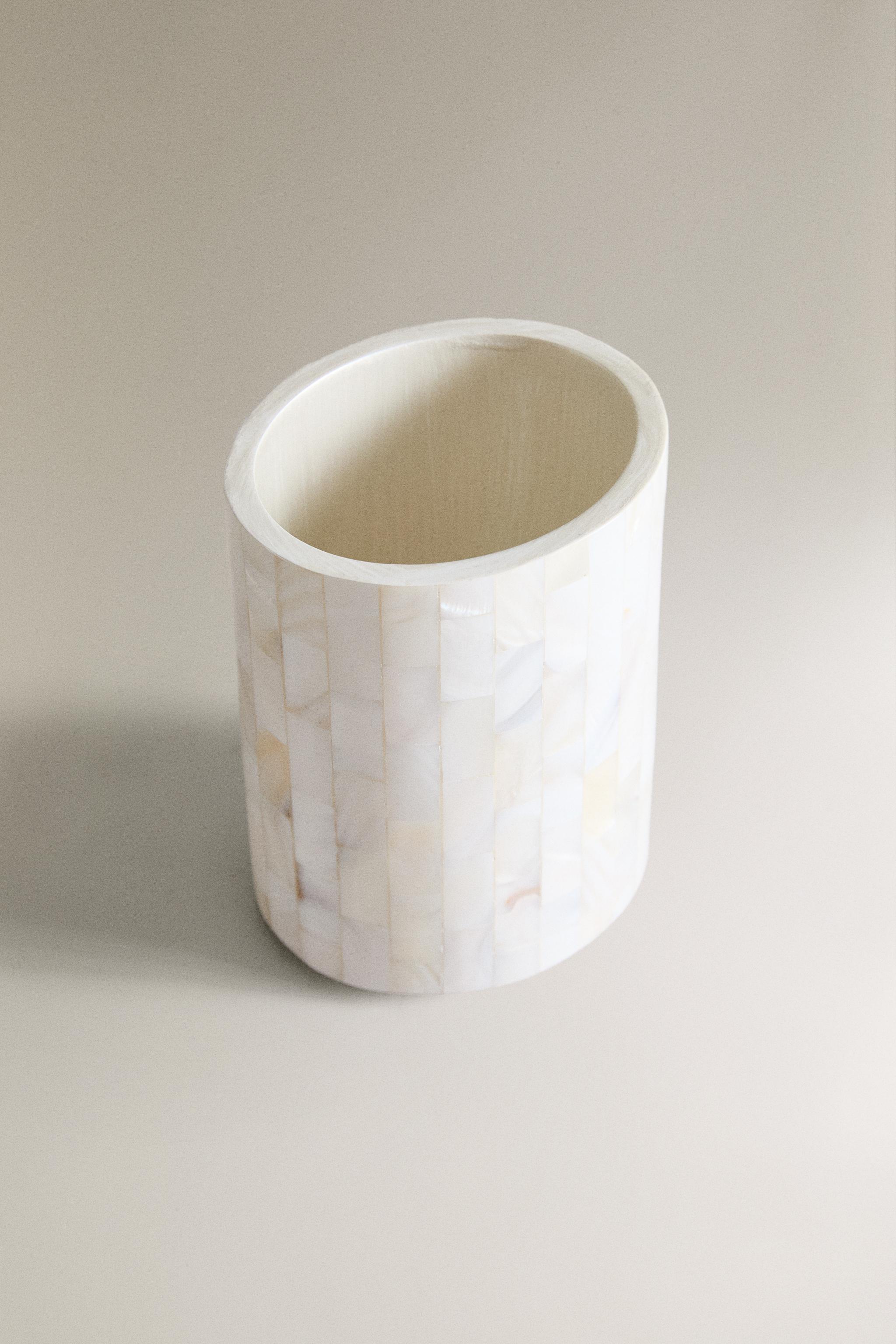 MOTHER-OF-PEARL TOOTHBRUSH HOLDER