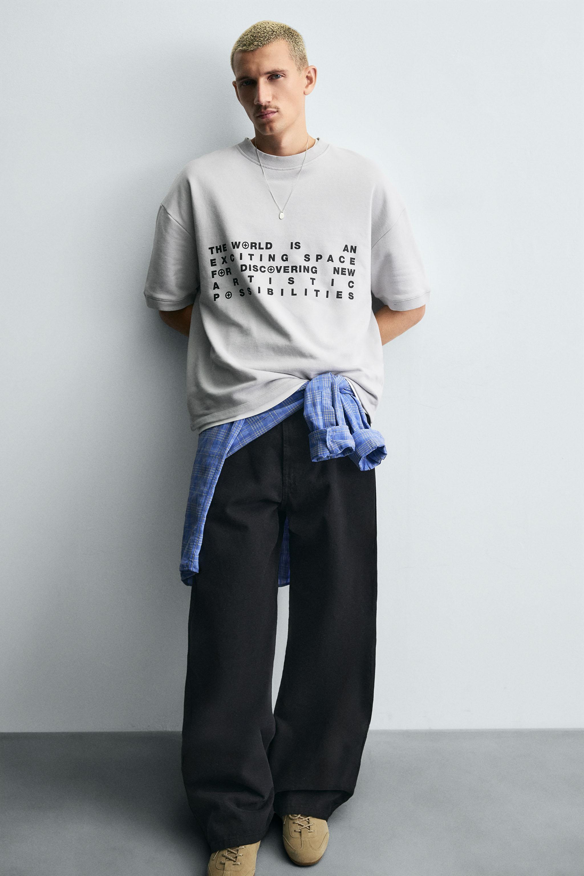 COMBINATION PRINT SWEATSHIRT