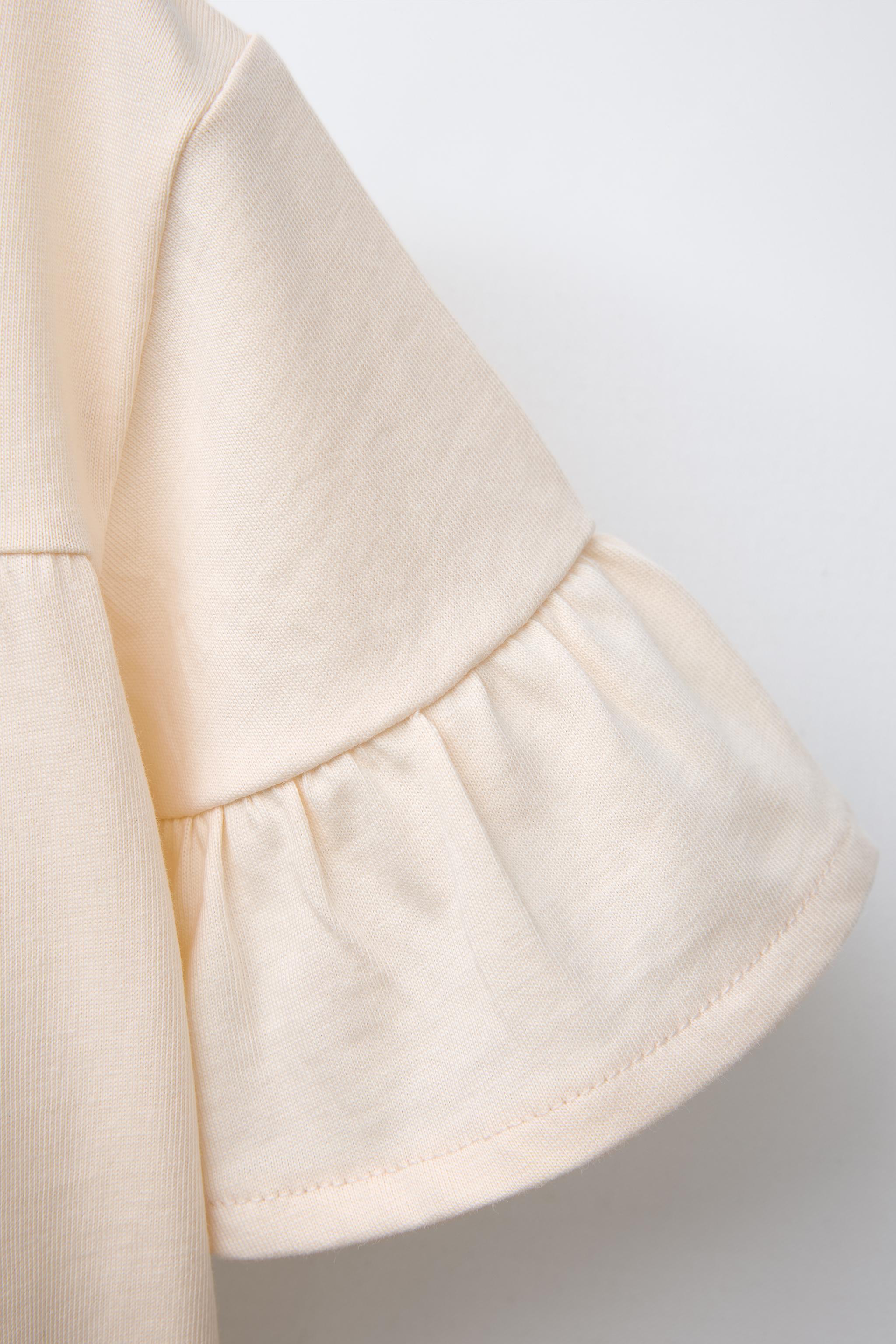 PLAIN RUFFLED T-SHIRT