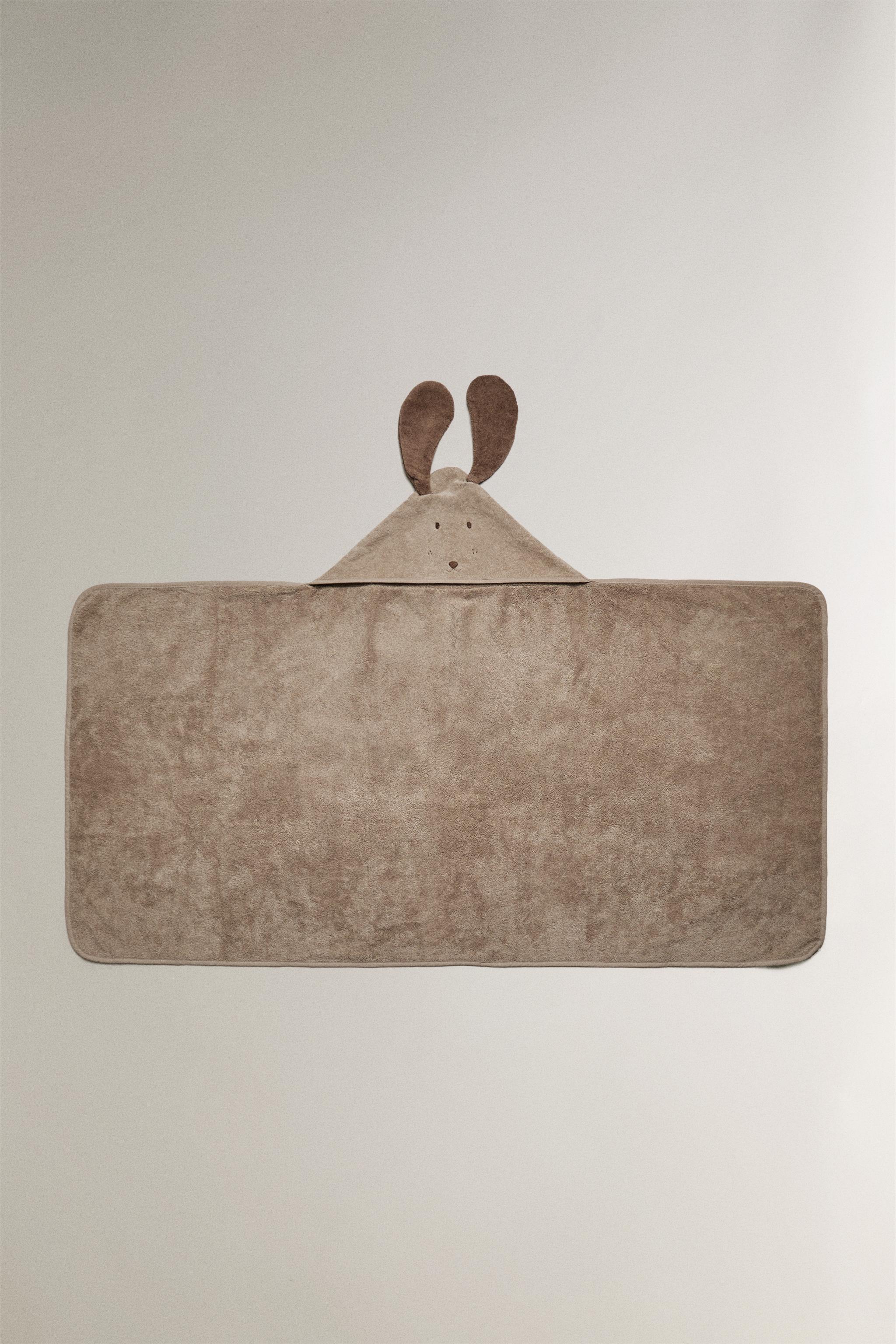 CHILDREN'S DOG HOODED BATH TOWEL