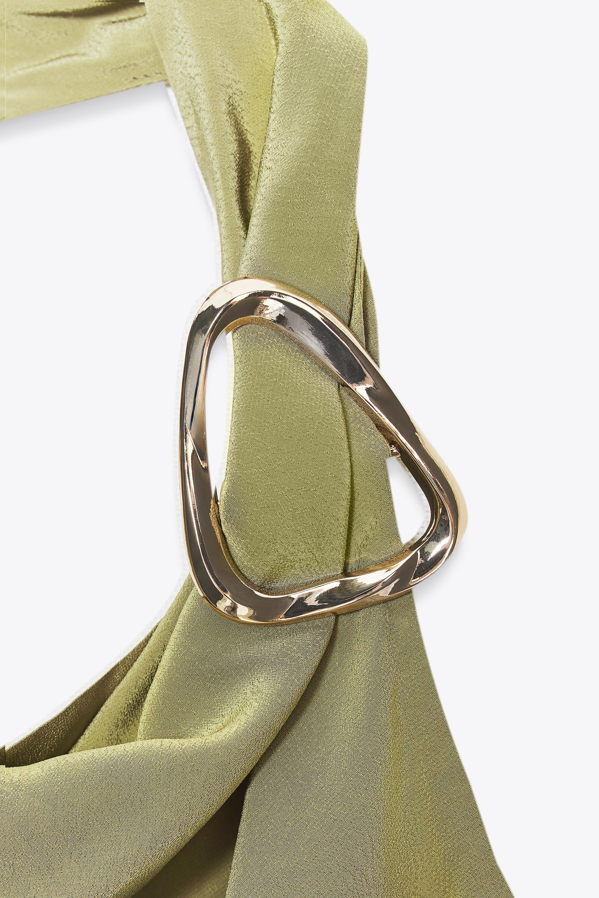 HALTER TOP GOLD HARDWARE TIE BACK