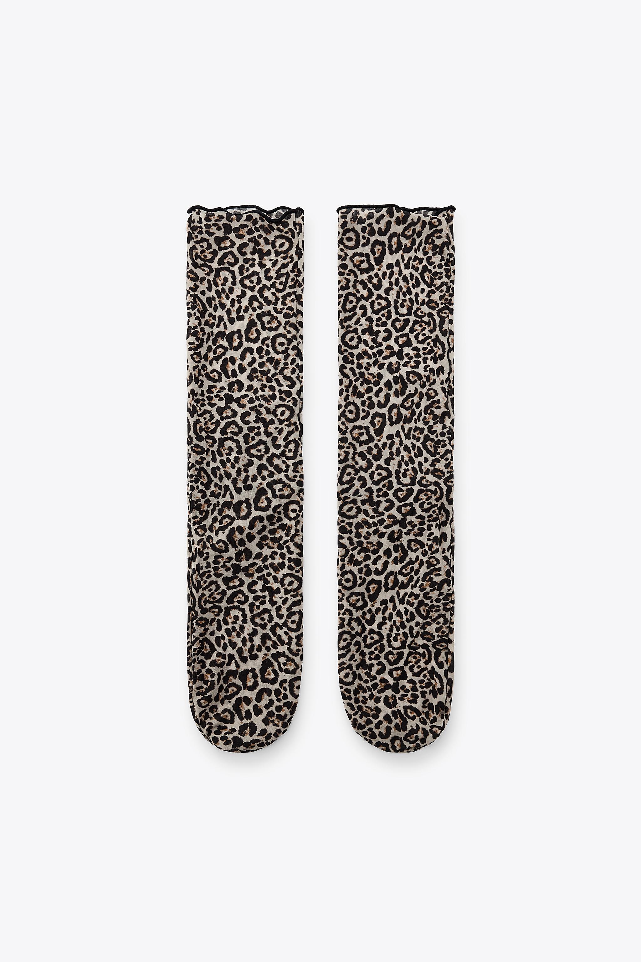 ANIMAL PRINT MID-CALF SOCKS