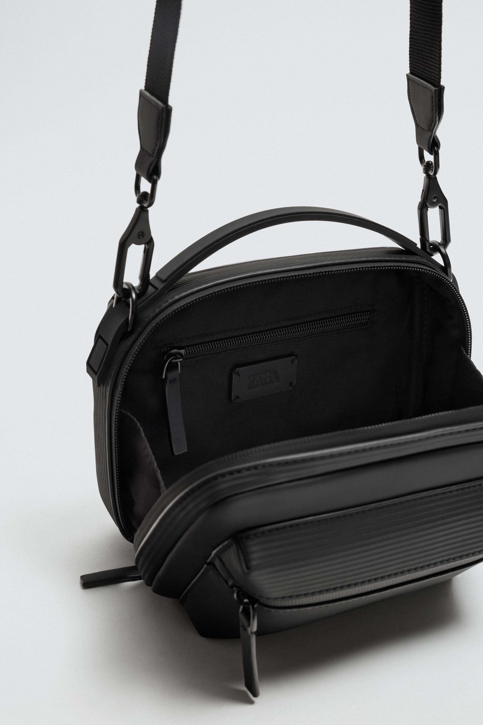 RUBBERIZED TEXTURED CROSSBODY BAG