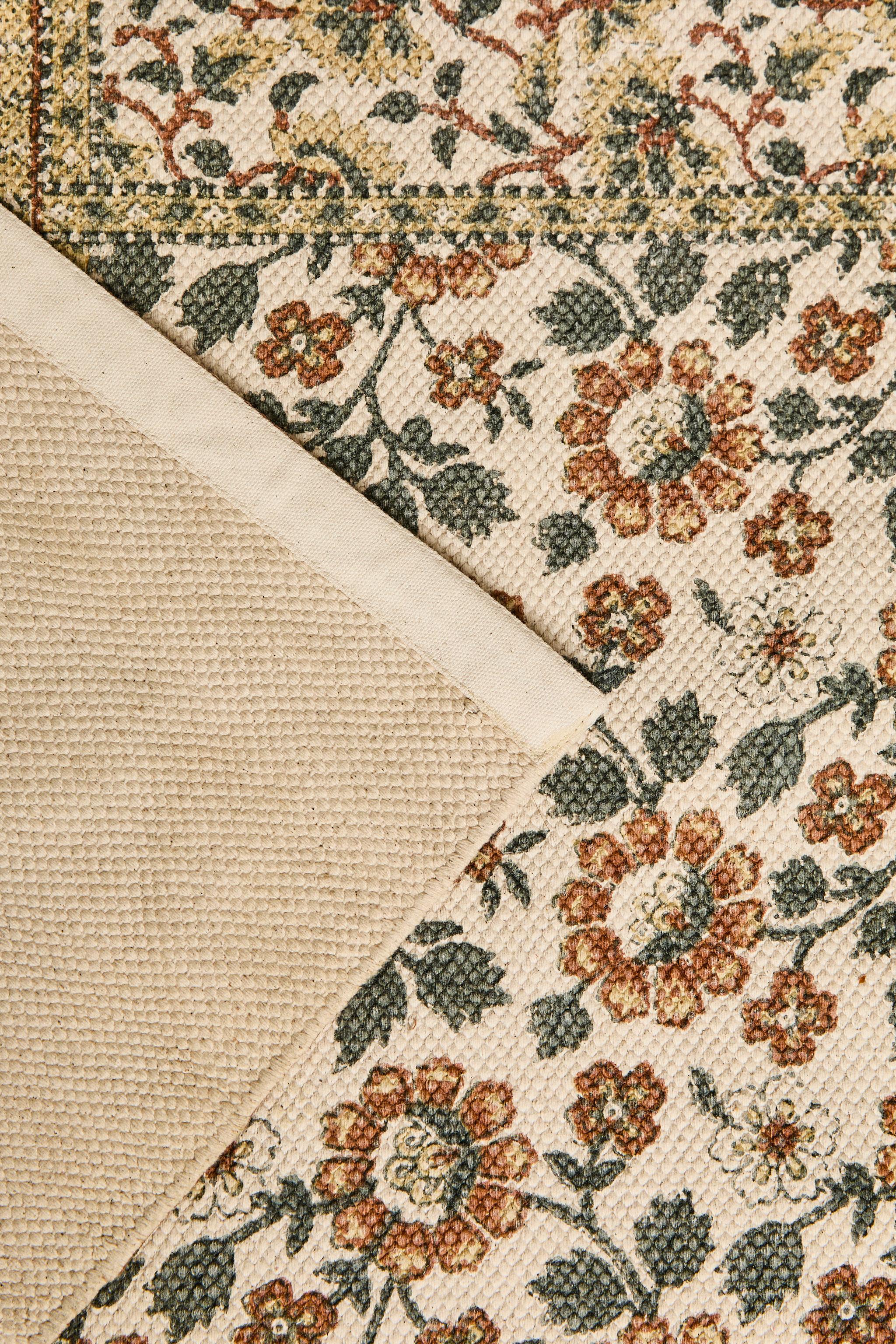 BLOCK PRINT COTTON AREA RUG