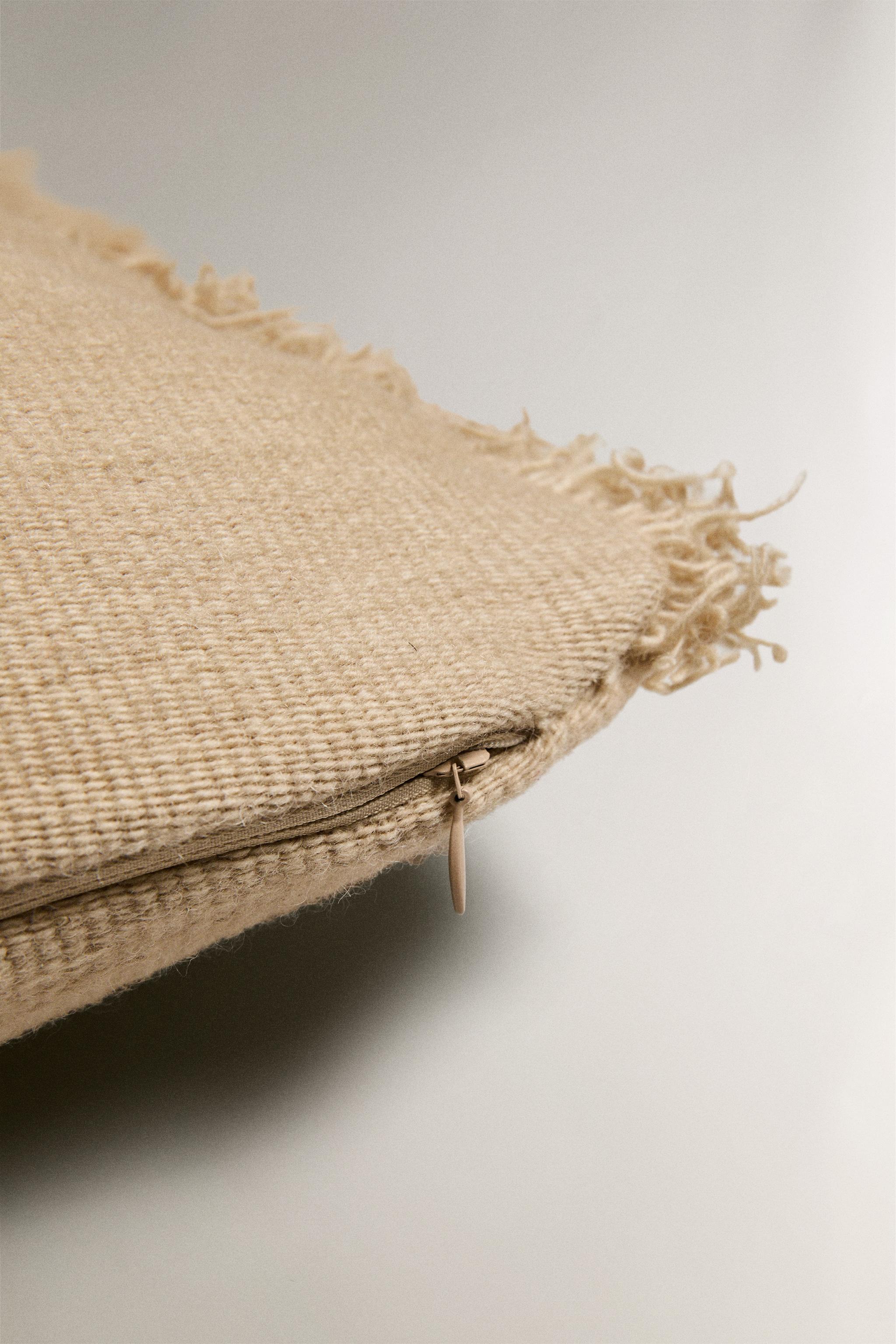 KILIM THROW PILLOW COVER WITH FRINGING