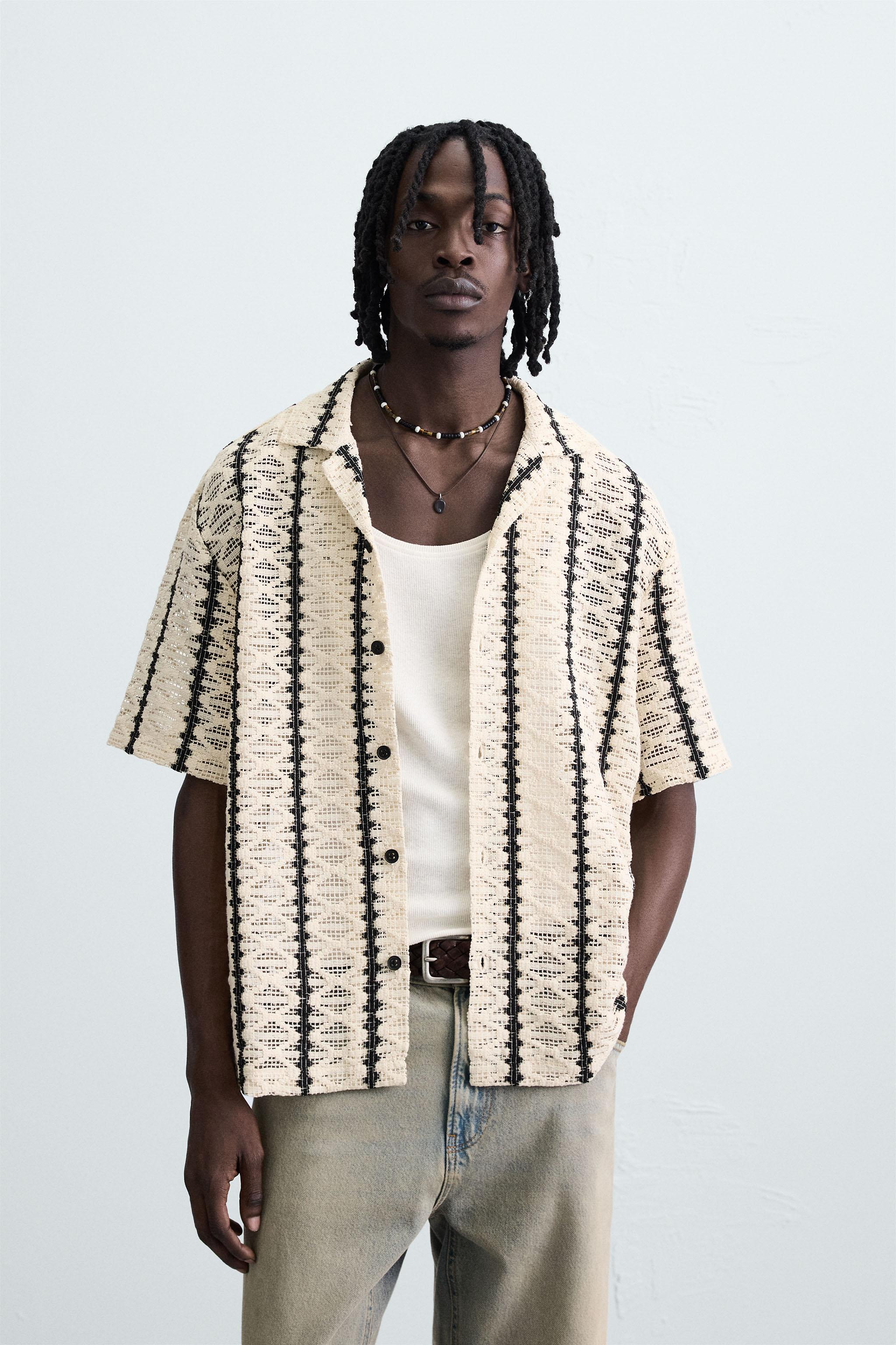 TEXTURED CROCHET SHIRT