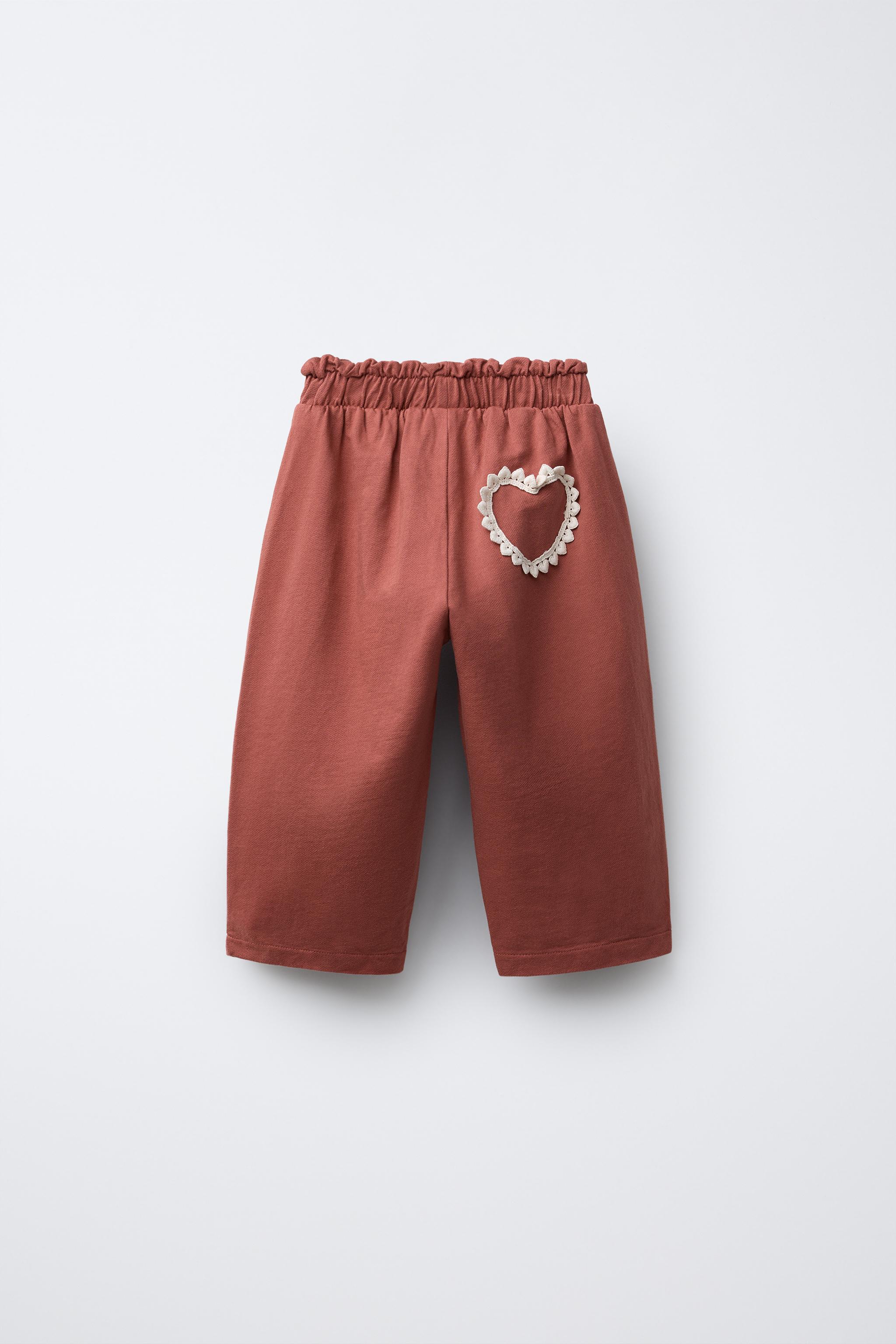 CROCHET DETAIL BAGGY PANTS