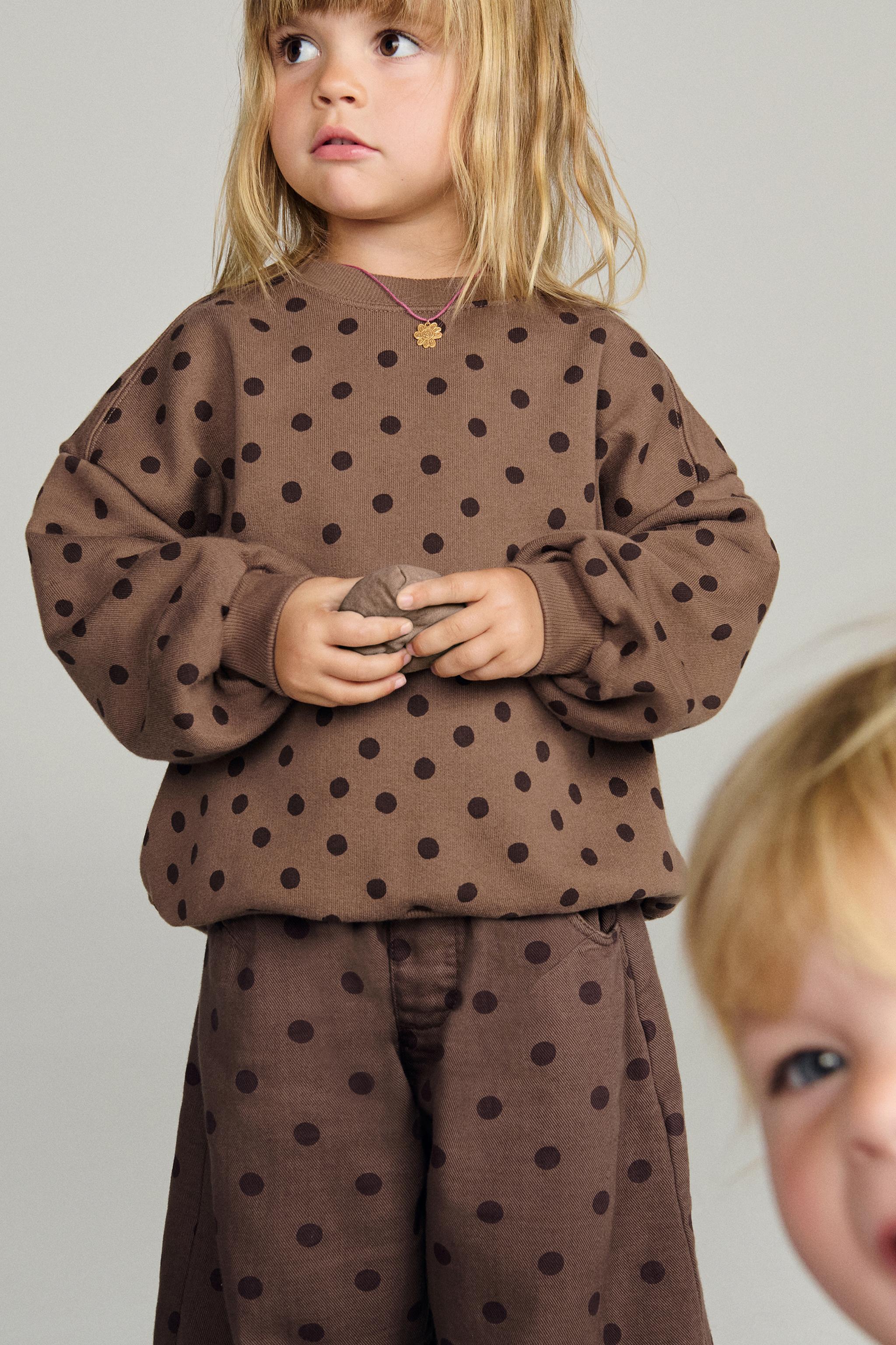 ZARA TIMELESS - POLKA DOT PRINT SWEATSHIRT