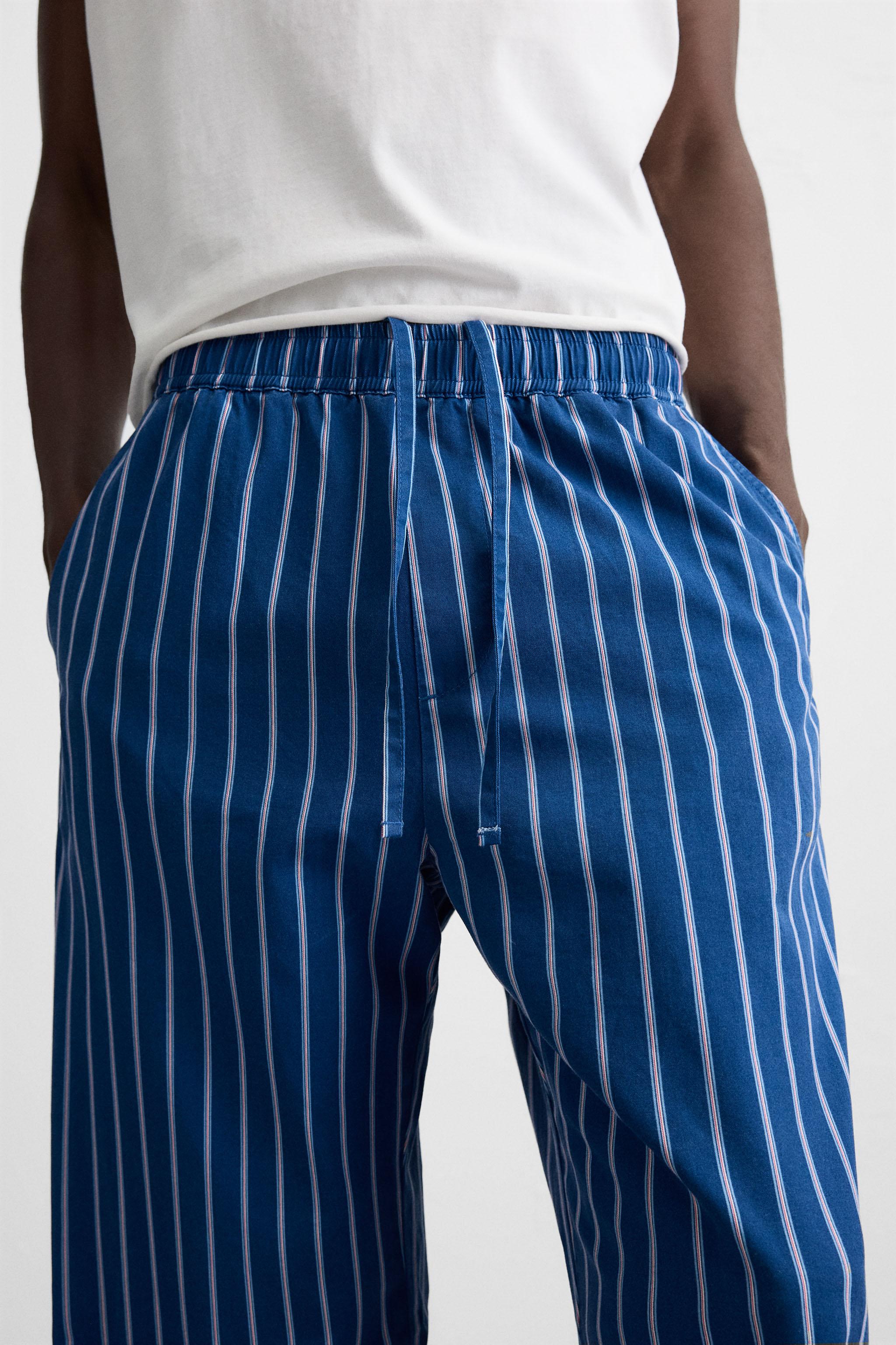 STRIPED RELAXED FIT PANTS