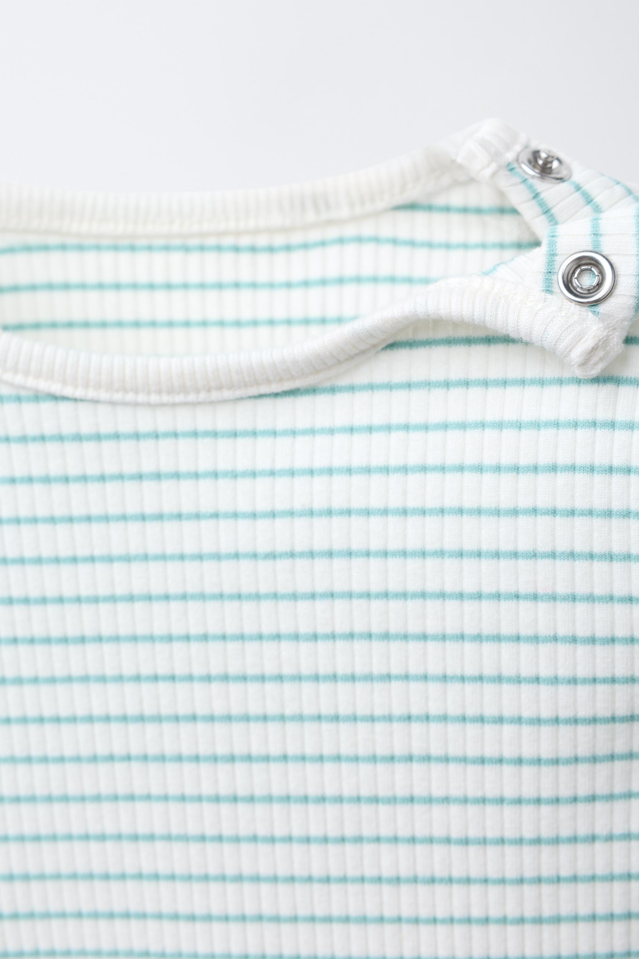 STRIPED BODYSUIT AND LEGGINGS SET