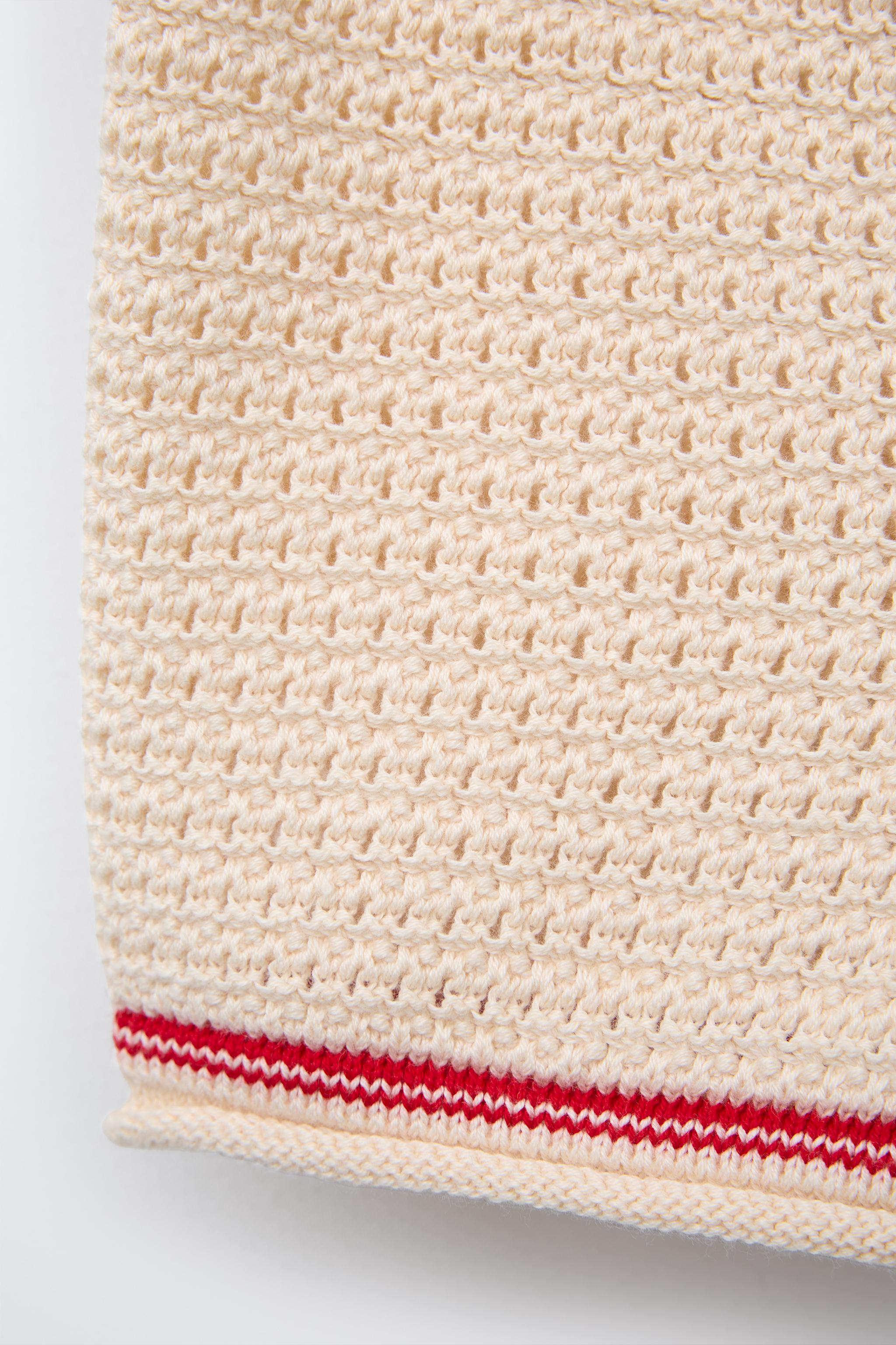 CONTRAST KNIT SHORTS