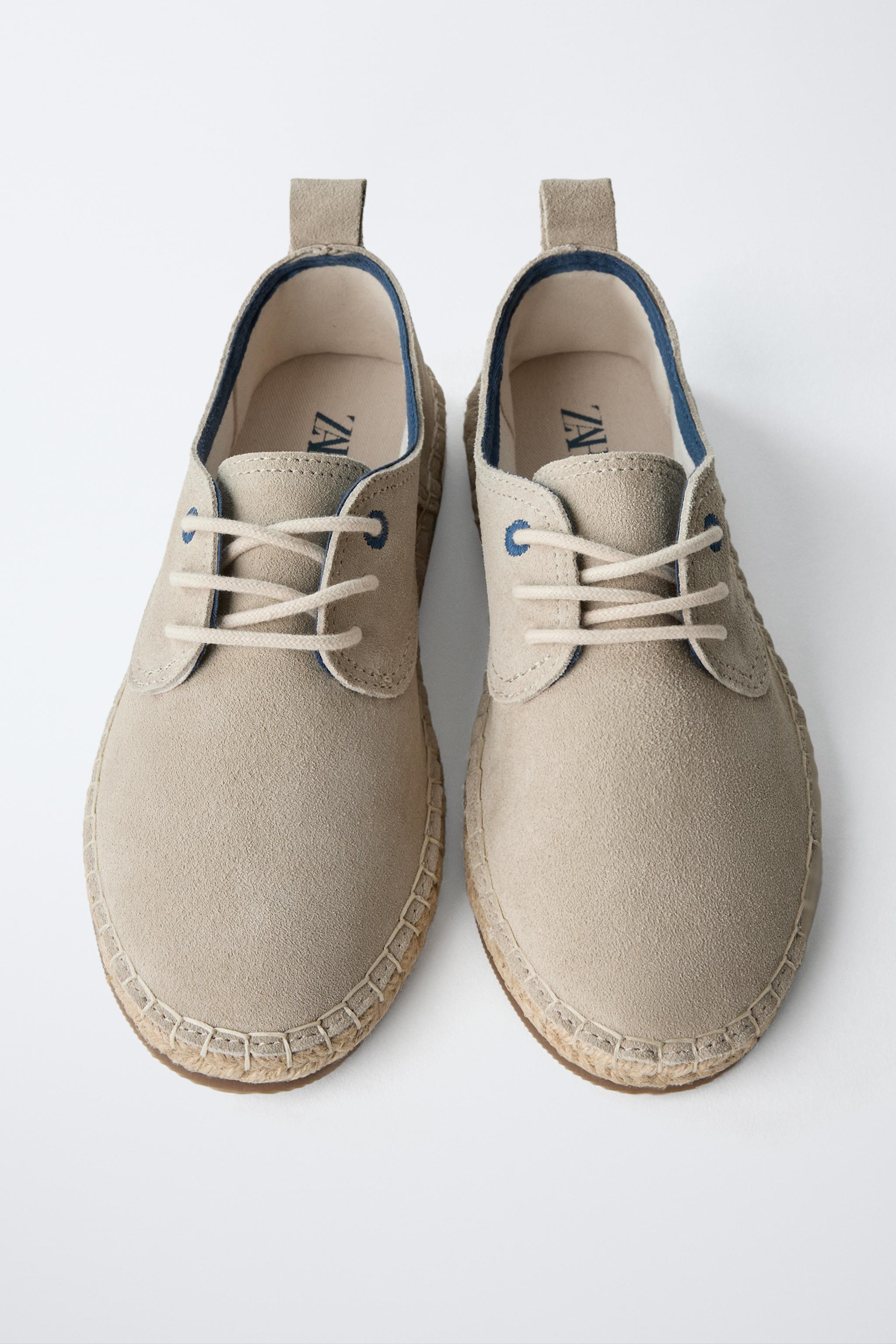LIMITED EDITION LEATHER AND JUTE DERBY SHOES