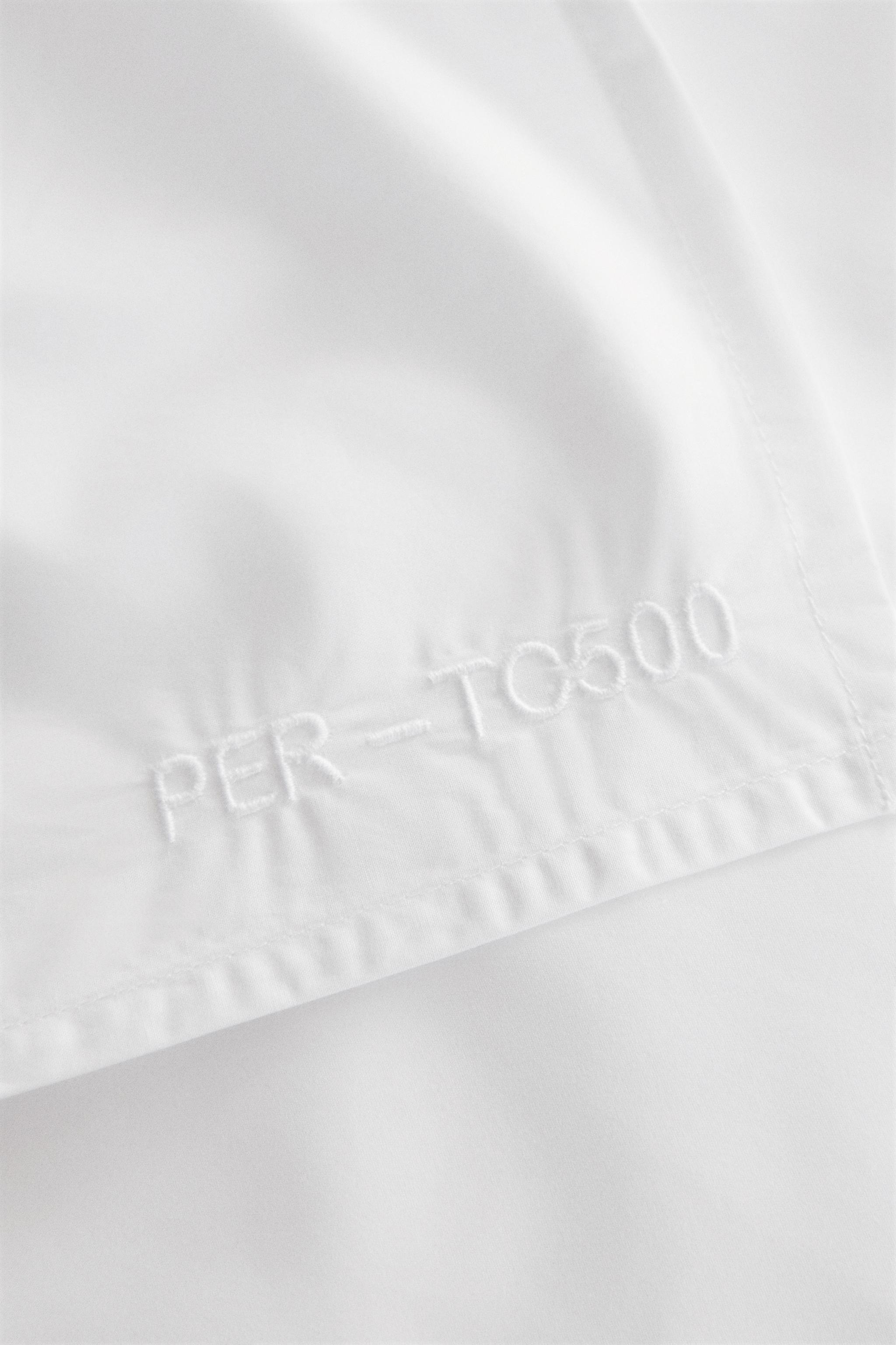 PERCALE COTTON DUVET COVER WITH FLANGE (500 THREAD COUNT)