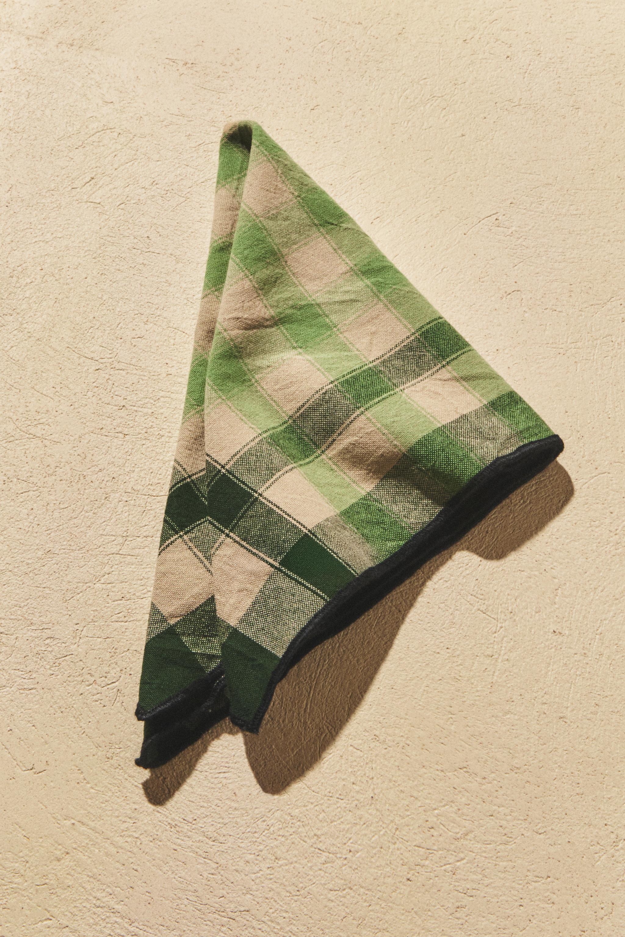 SET OF CHECKED COTTON NAPKINS (SET OF 2)