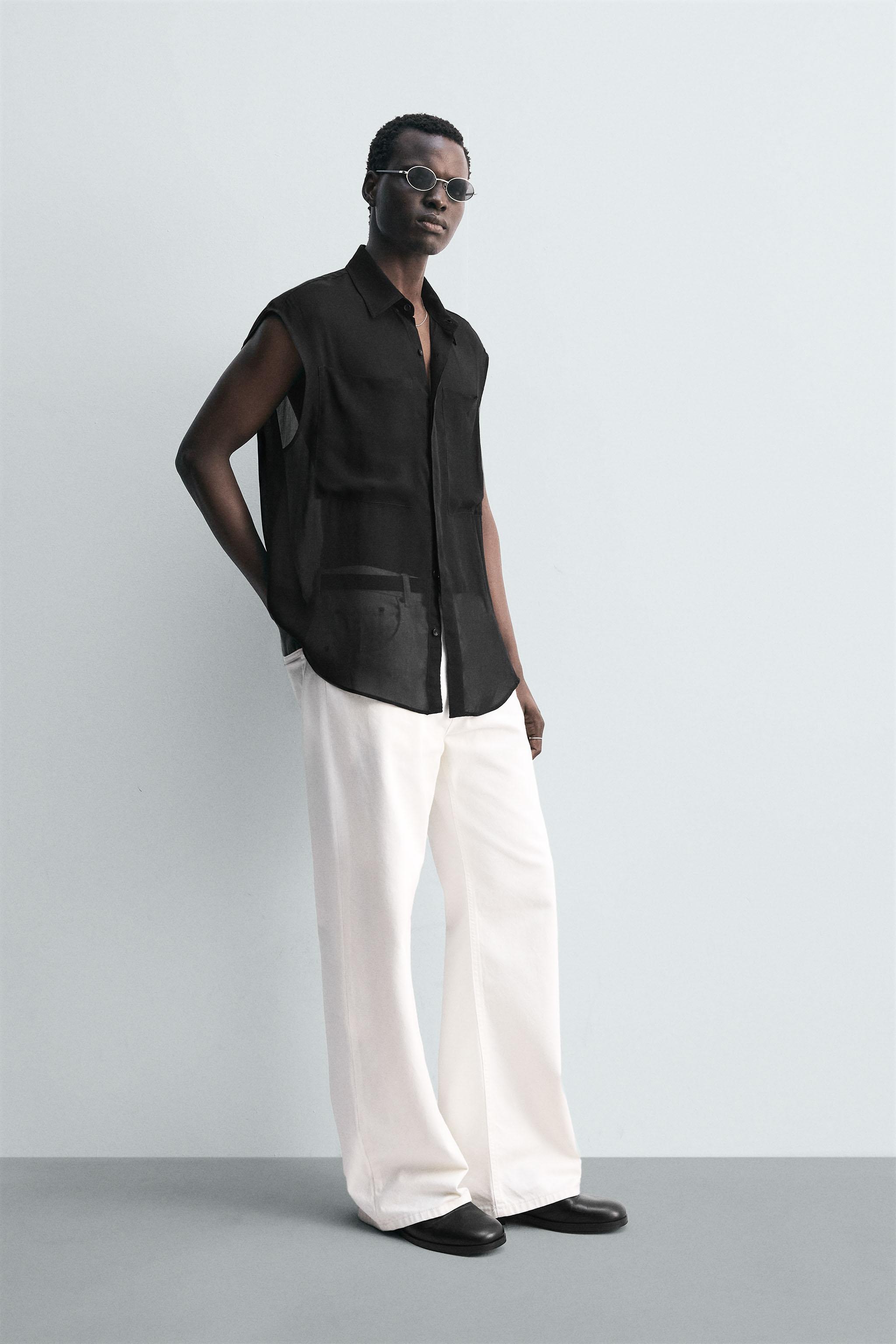 SEMI-SHEER POCKET SHIRT