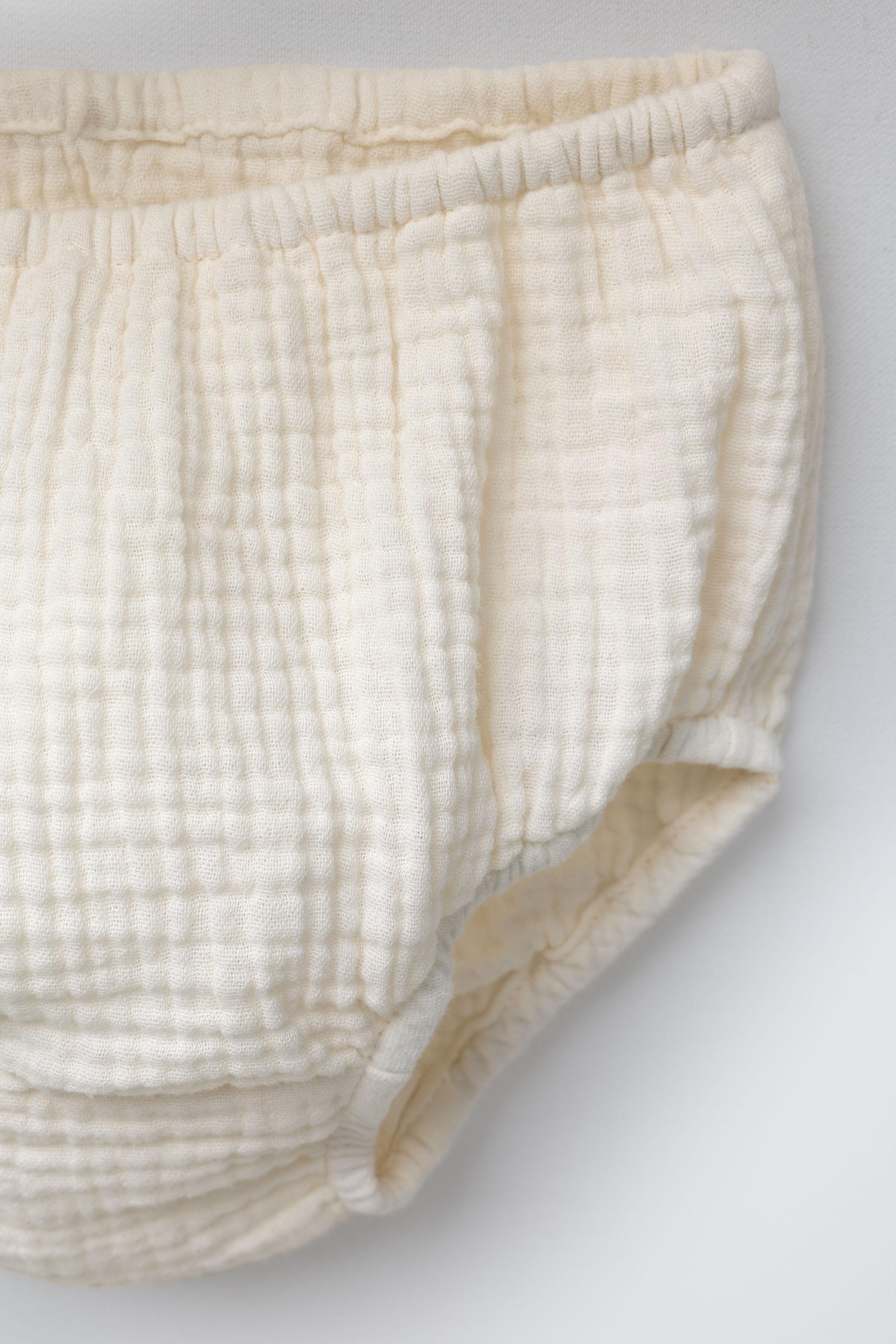 COTTON GAUZE DRESS AND BLOOMERS