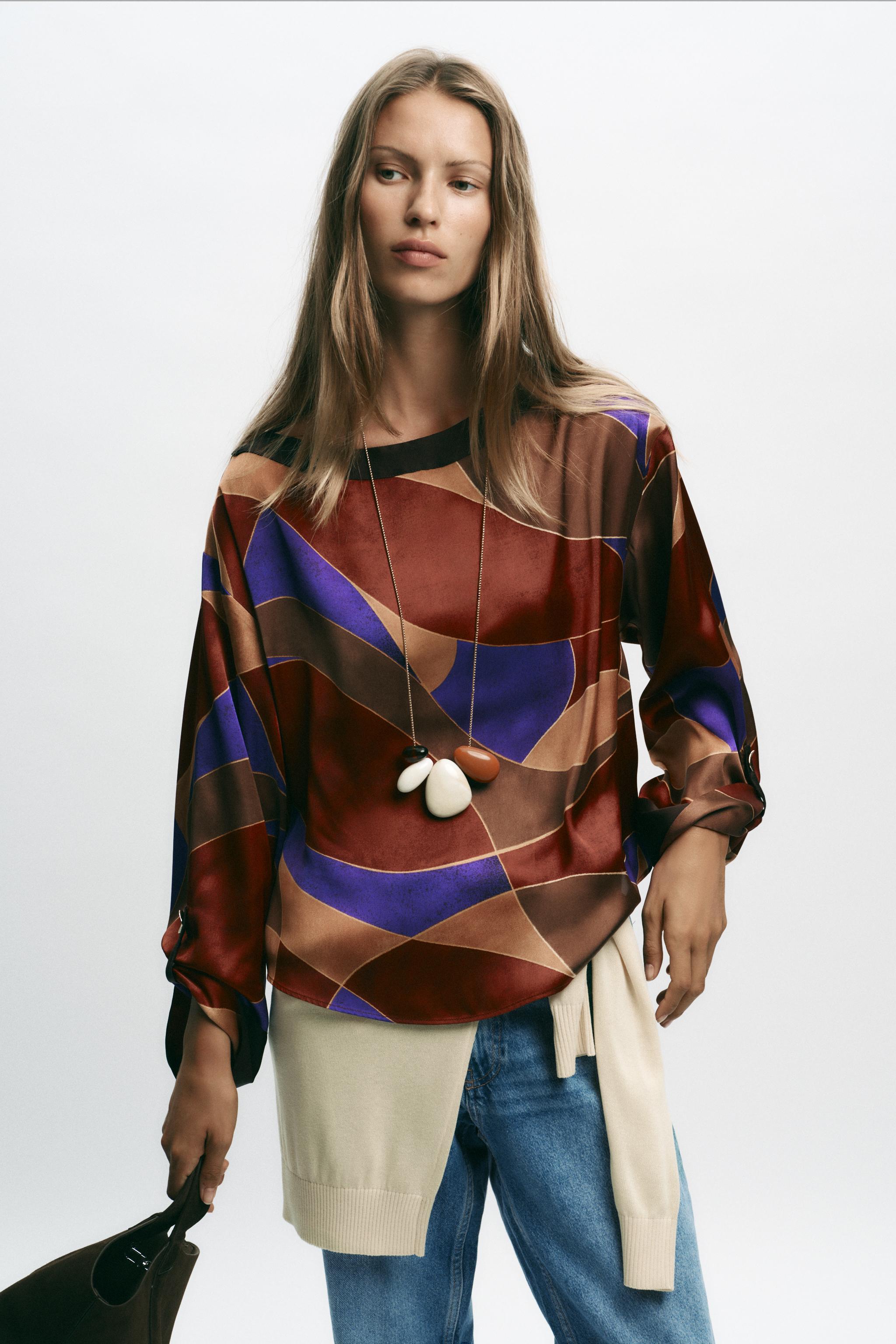 PRINTED SATIN SHIRT