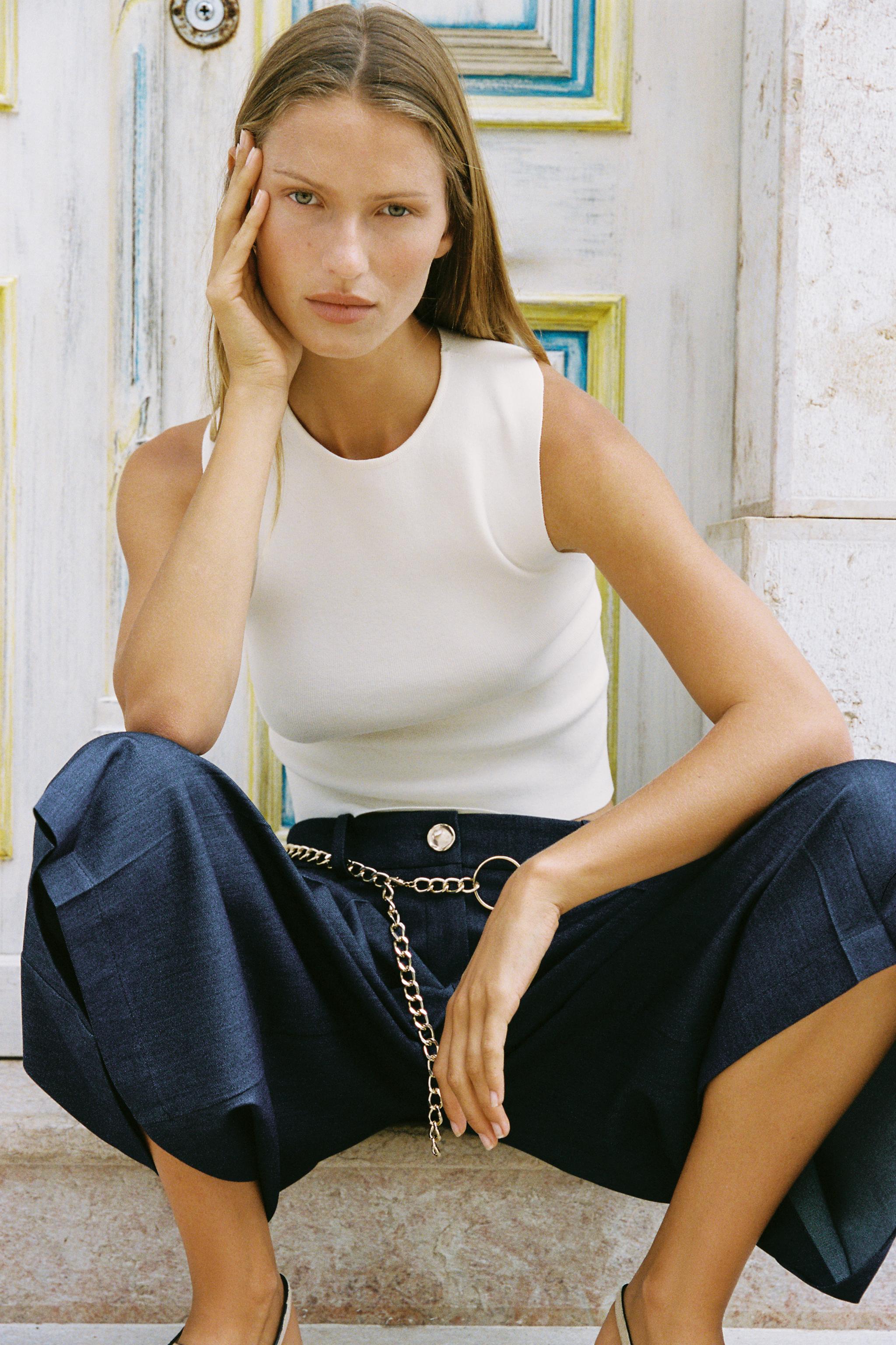 BELTED CHAIN LONG SHORTS