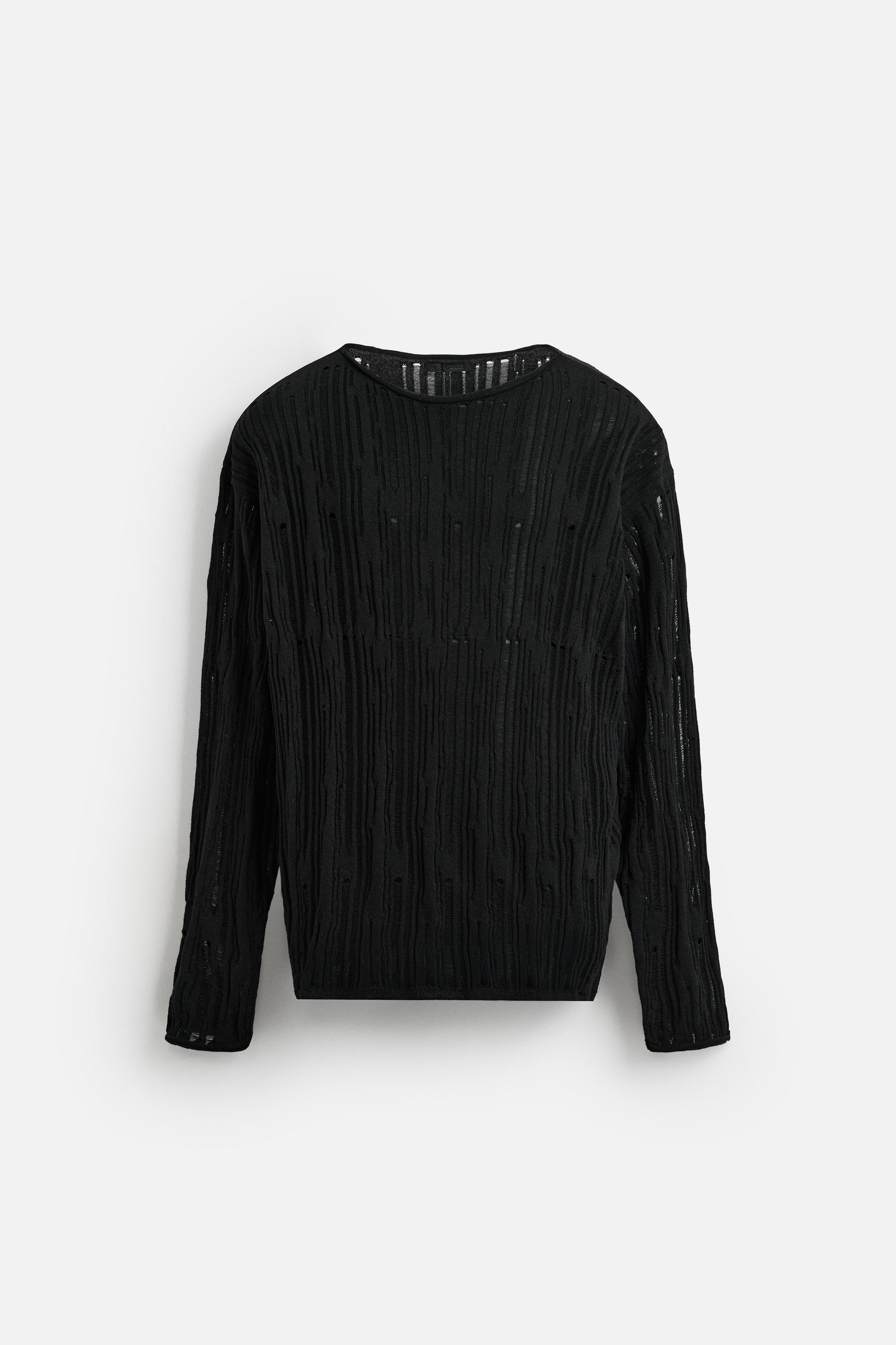 DROP STITCH TEXTURED SWEATER