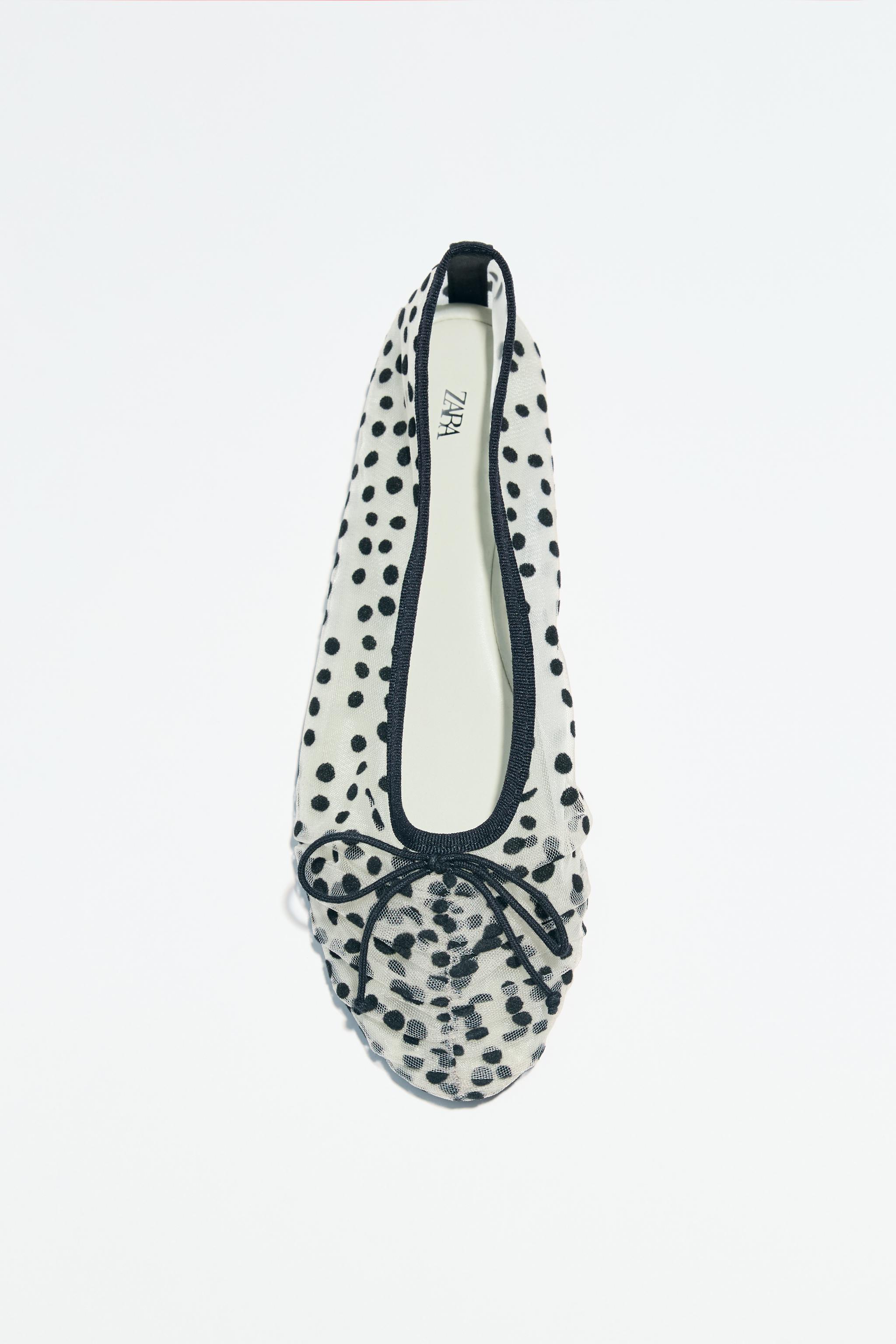 MESH BALLET FLATS WITH BOW