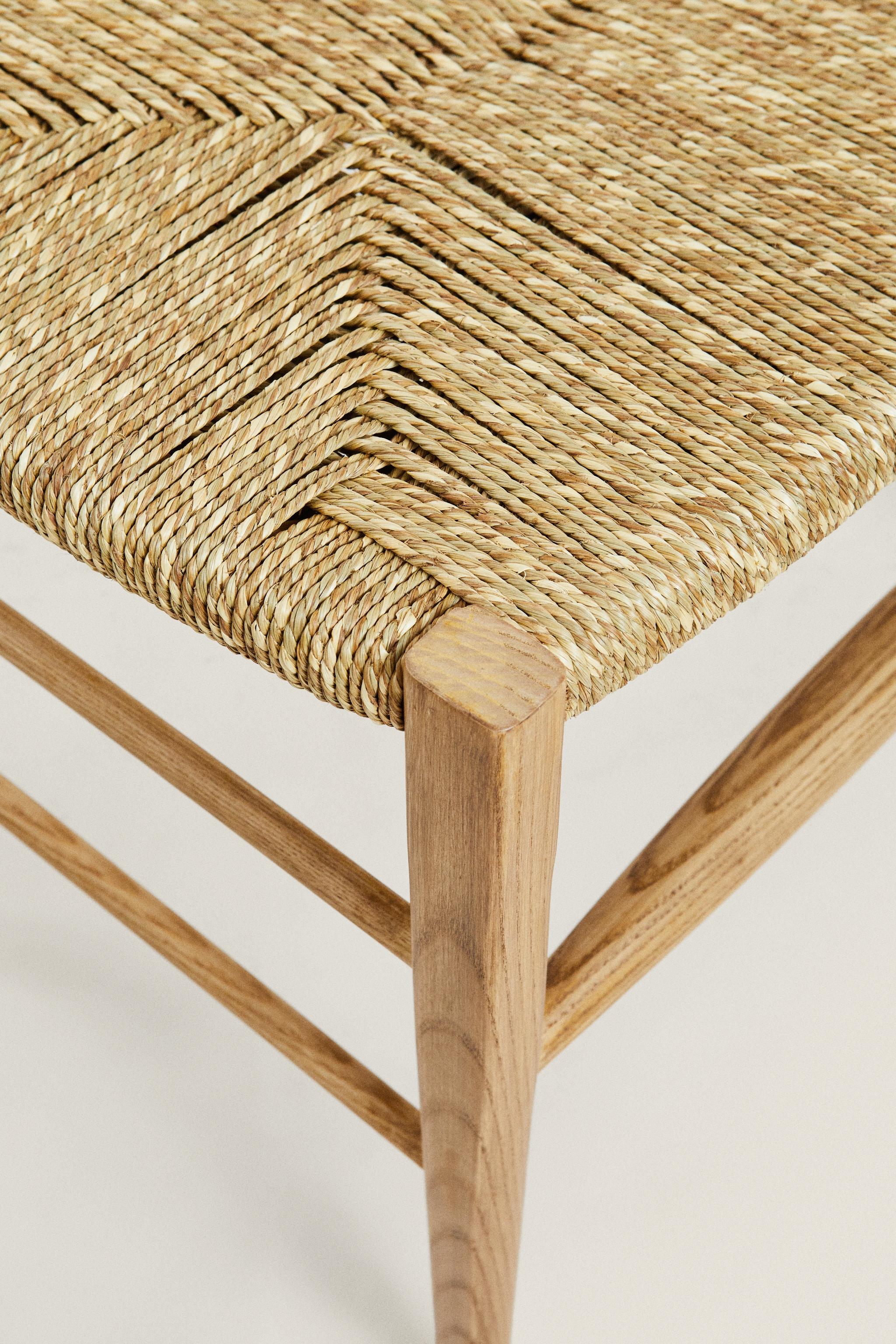 ASH WOOD AND SEAGRASS BENCH