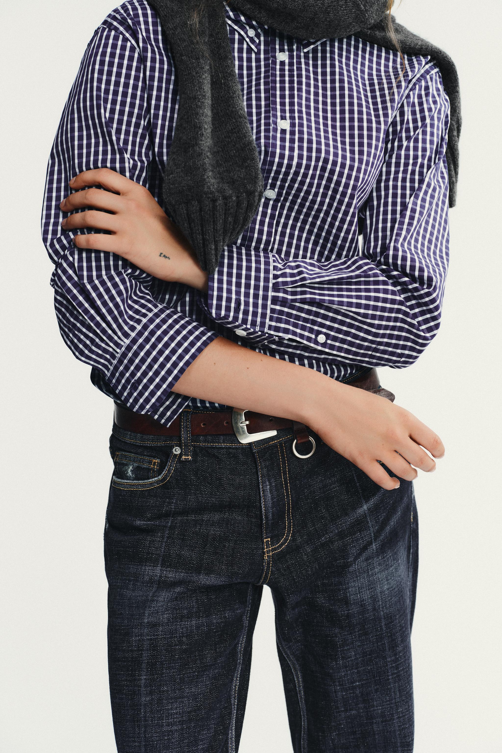 PLAID POPLIN SHIRT