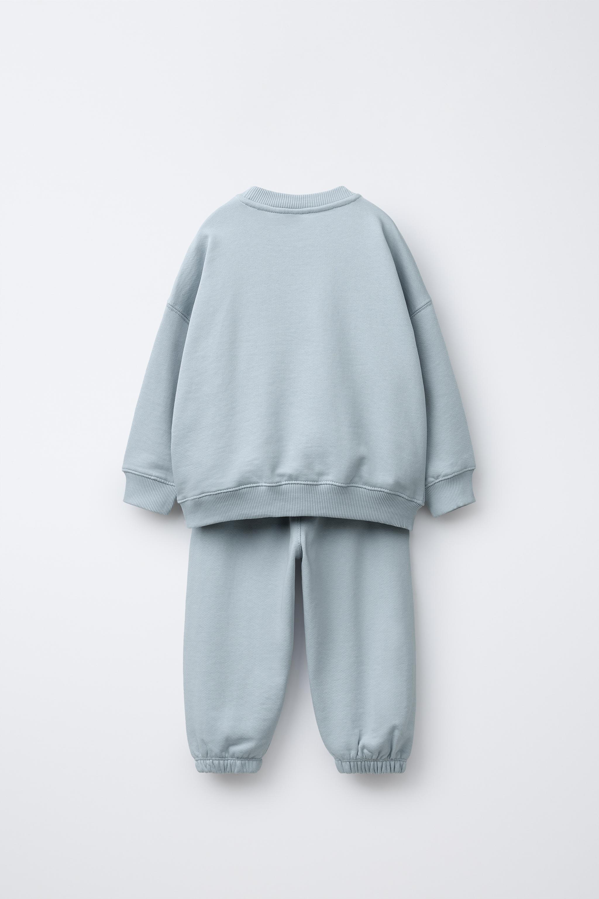 TEXT SWEATSHIRT AND JOGGER PANTS JOGGING SET