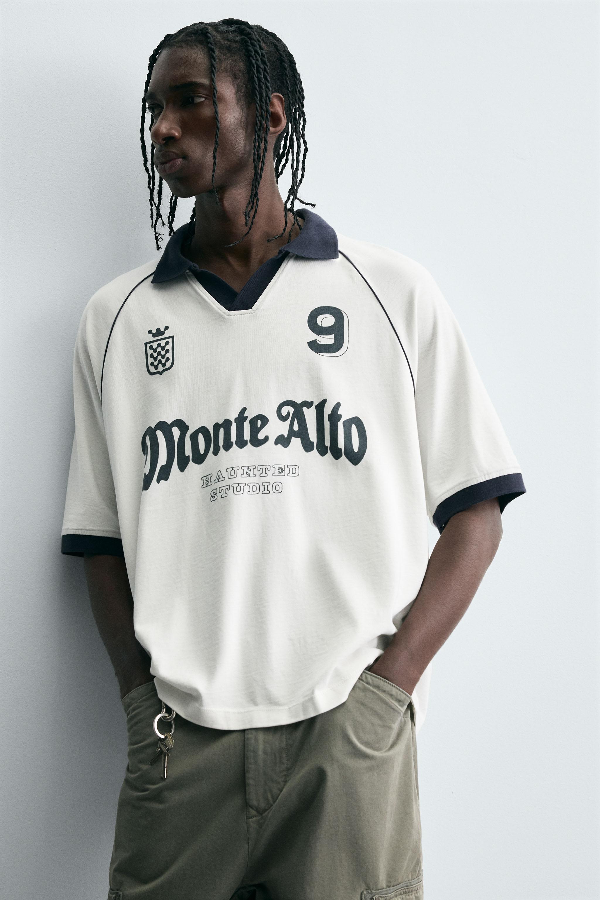 RETRO SOCCER PRINTED POLO SHIRT