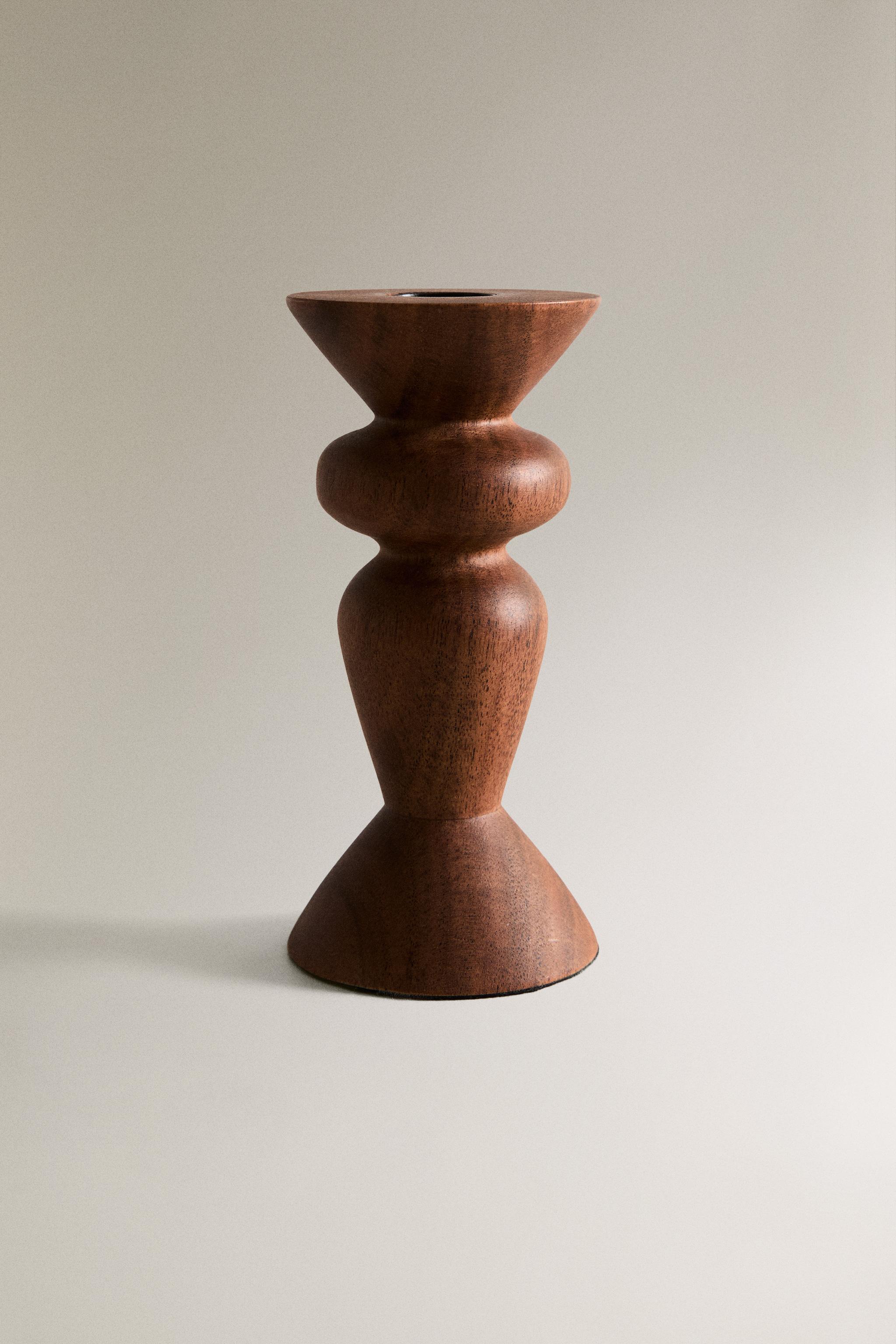 WOODEN CANDLESTICK