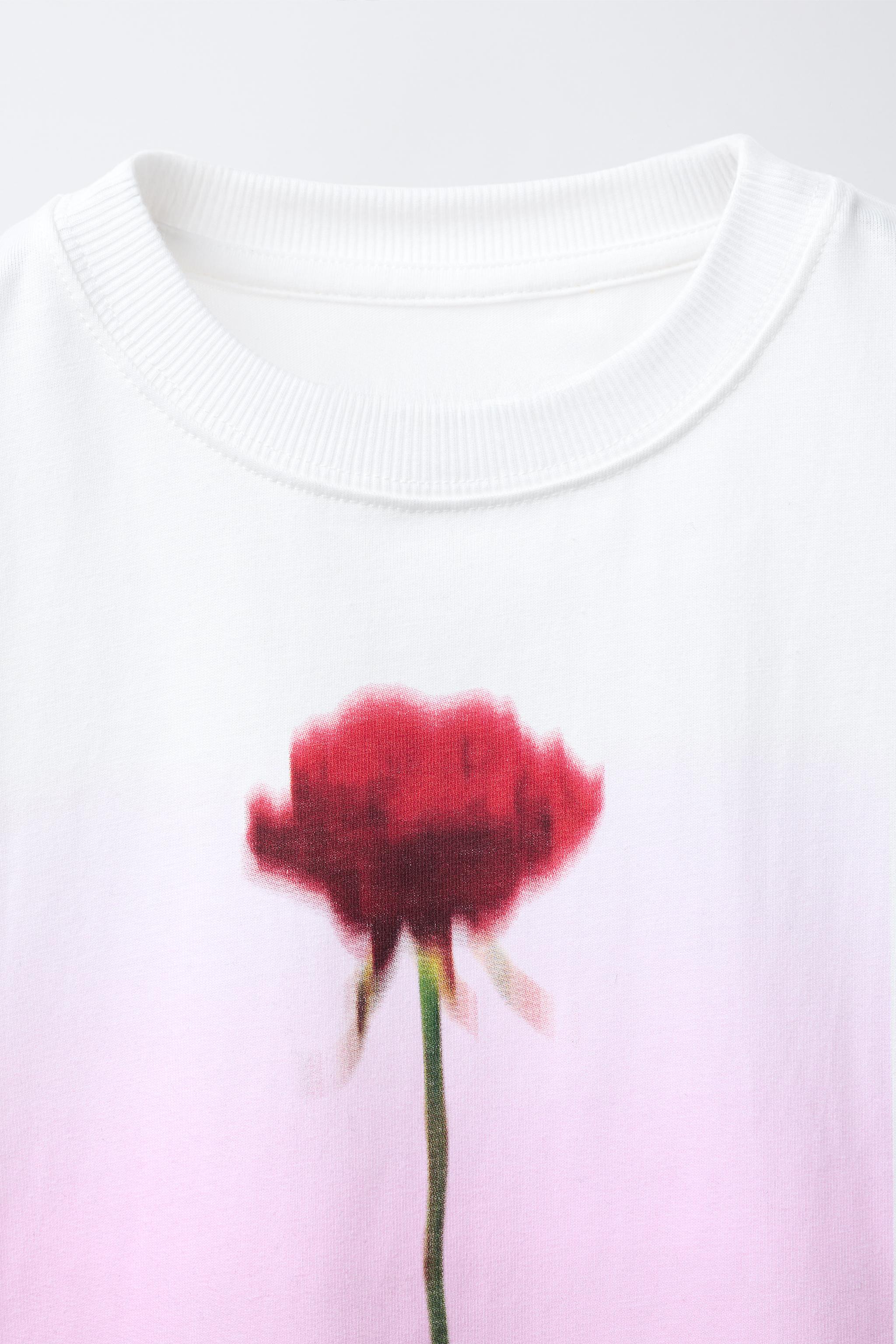 FLORAL PHOTOGRAPH T-SHIRT