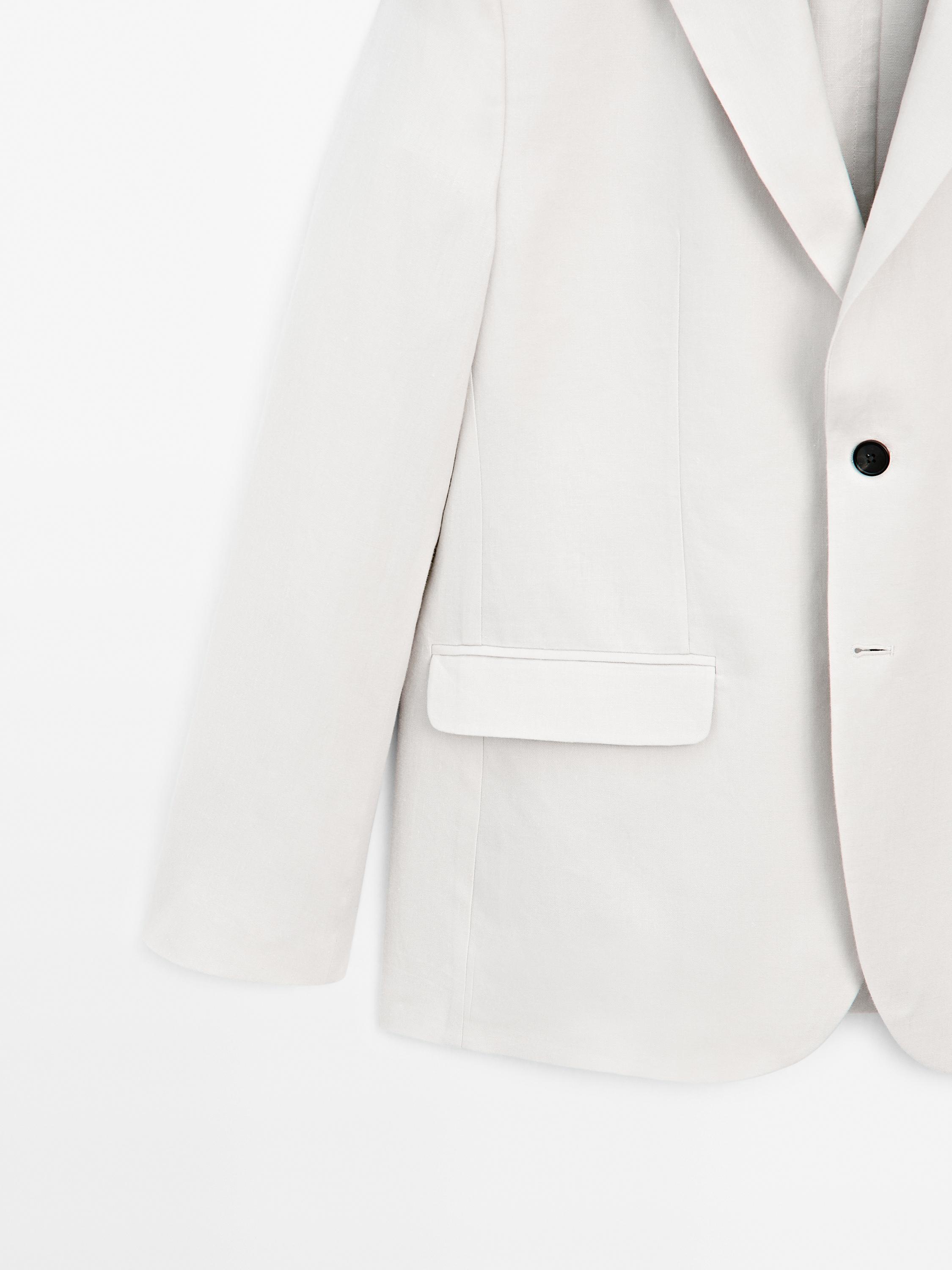 100% linen suit blazer