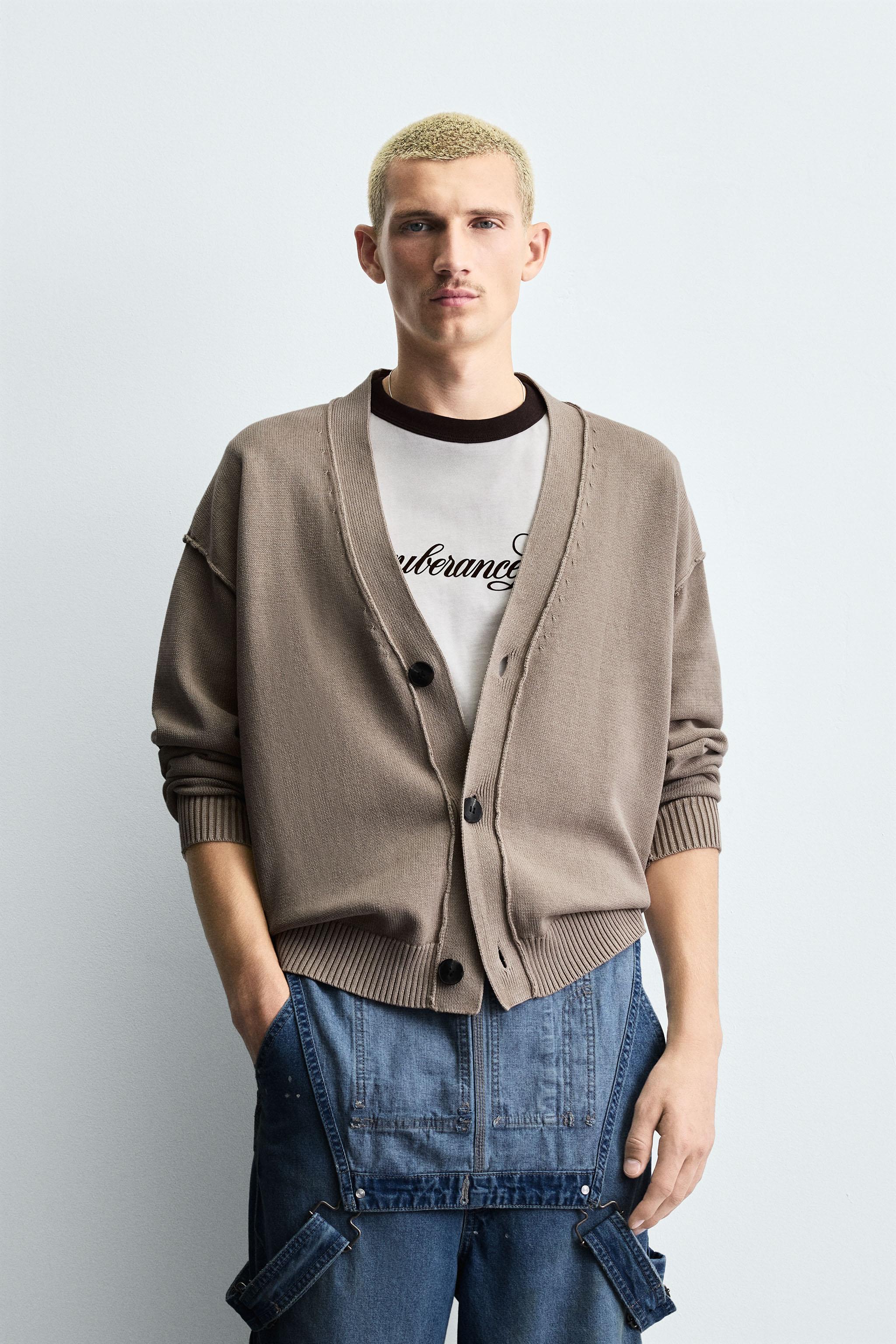 REVERSIBLE REVERSE EFFECT CARDIGAN