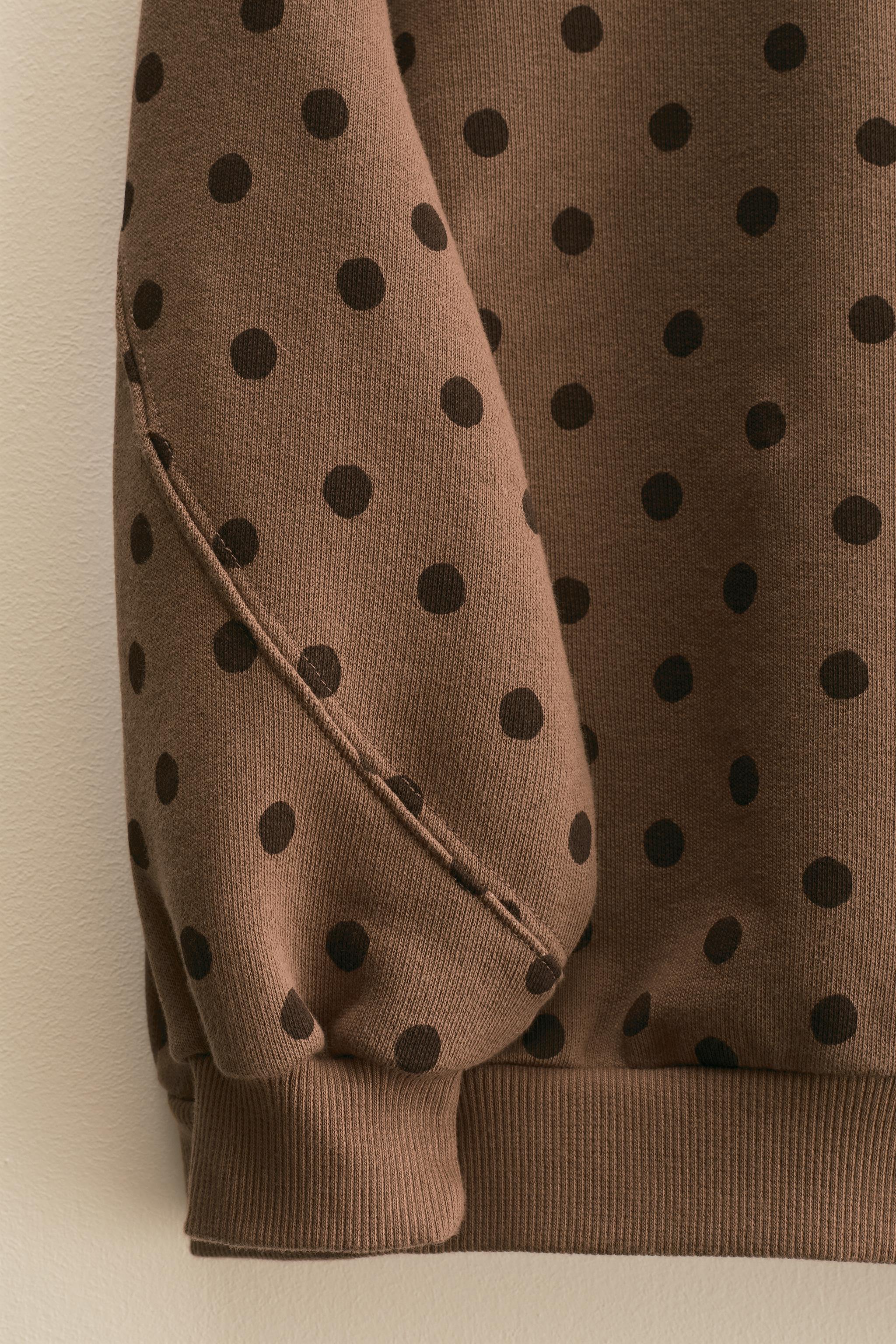 ZARA TIMELESS - POLKA DOT PRINT SWEATSHIRT