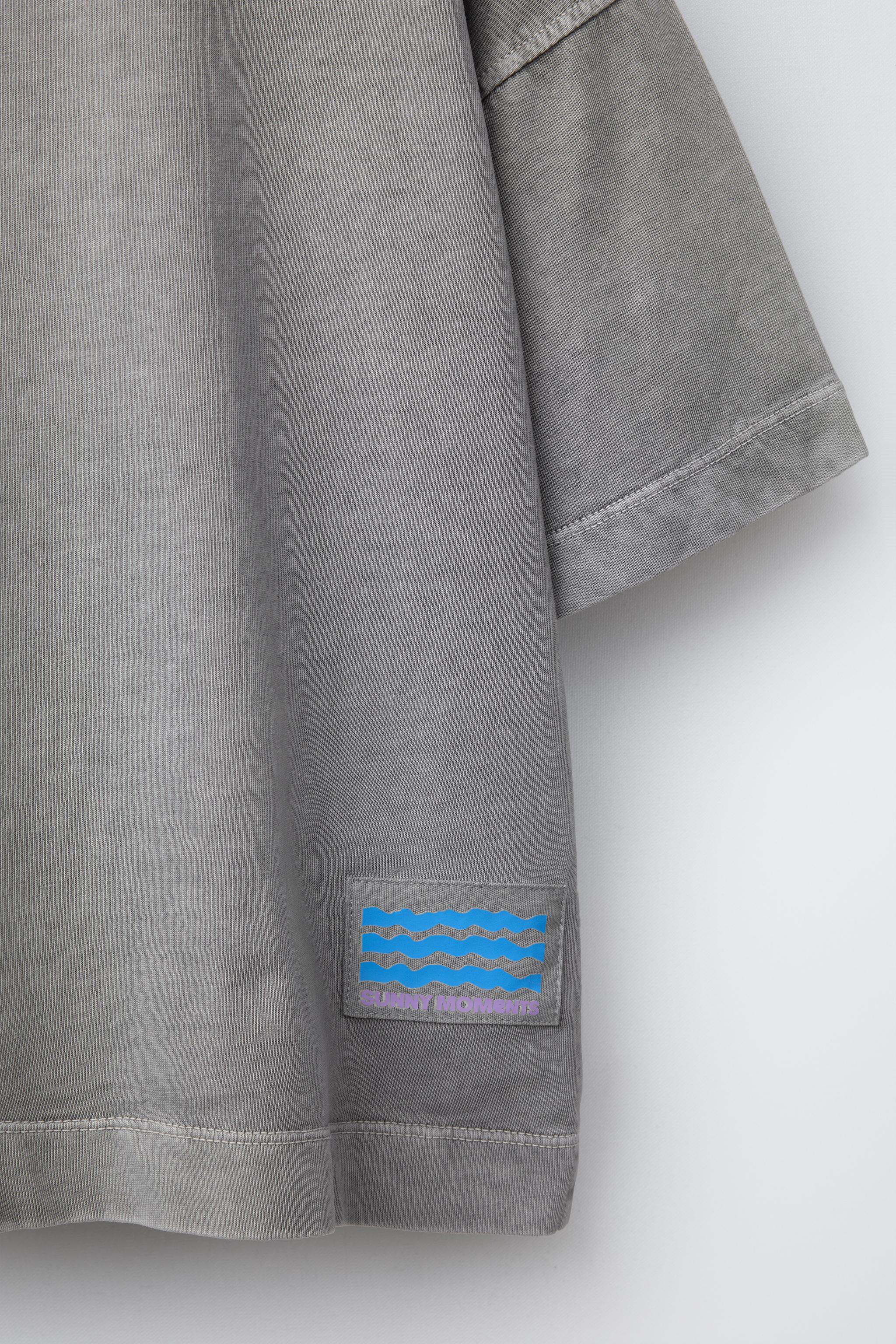 GARMENT DYE PRINTED T-SHIRT AND BERMUDA SET