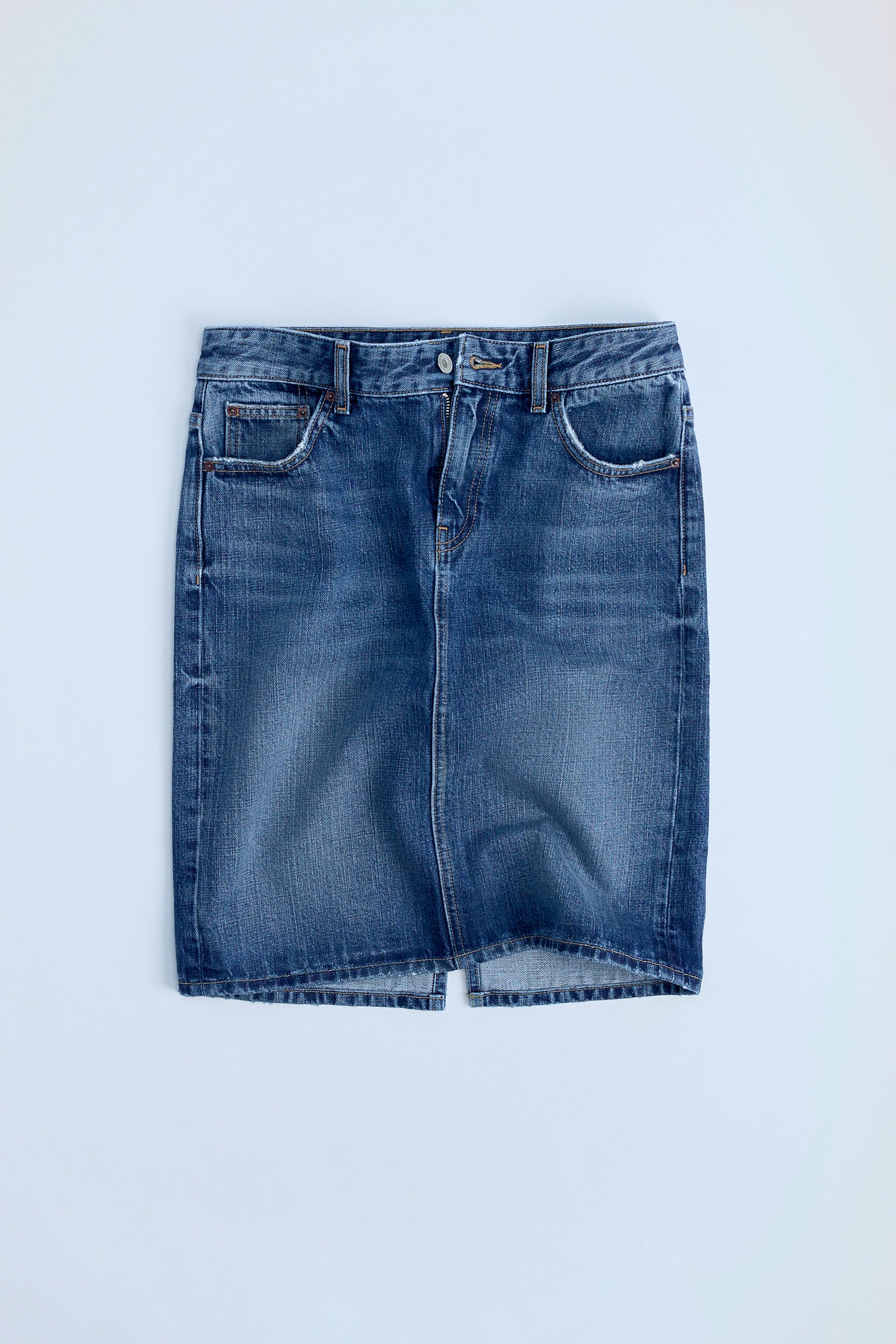 TRF MID-RISE DENIM SKIRT
