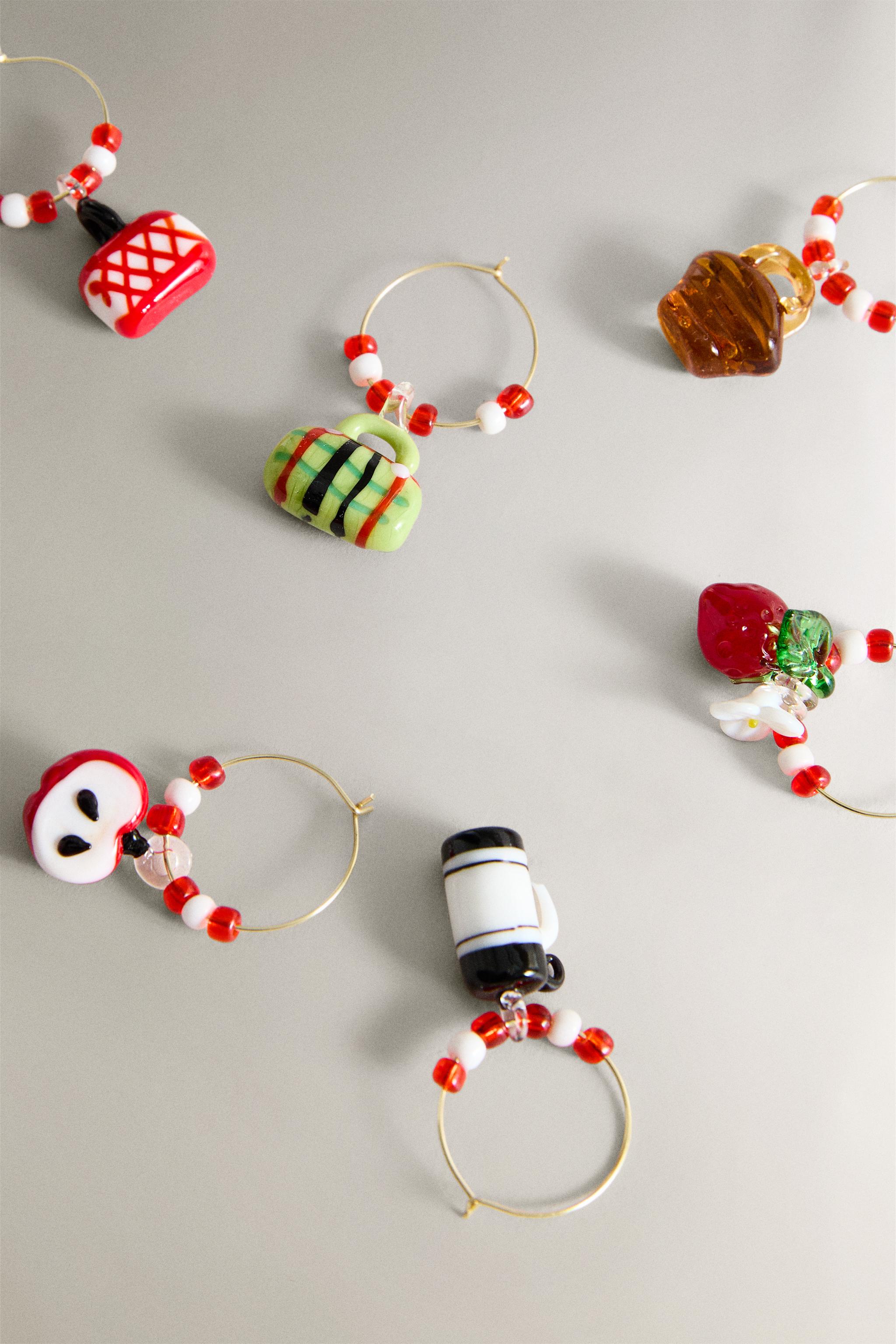 SET OF PICNIC GLASS CHARMS (SET OF 6)