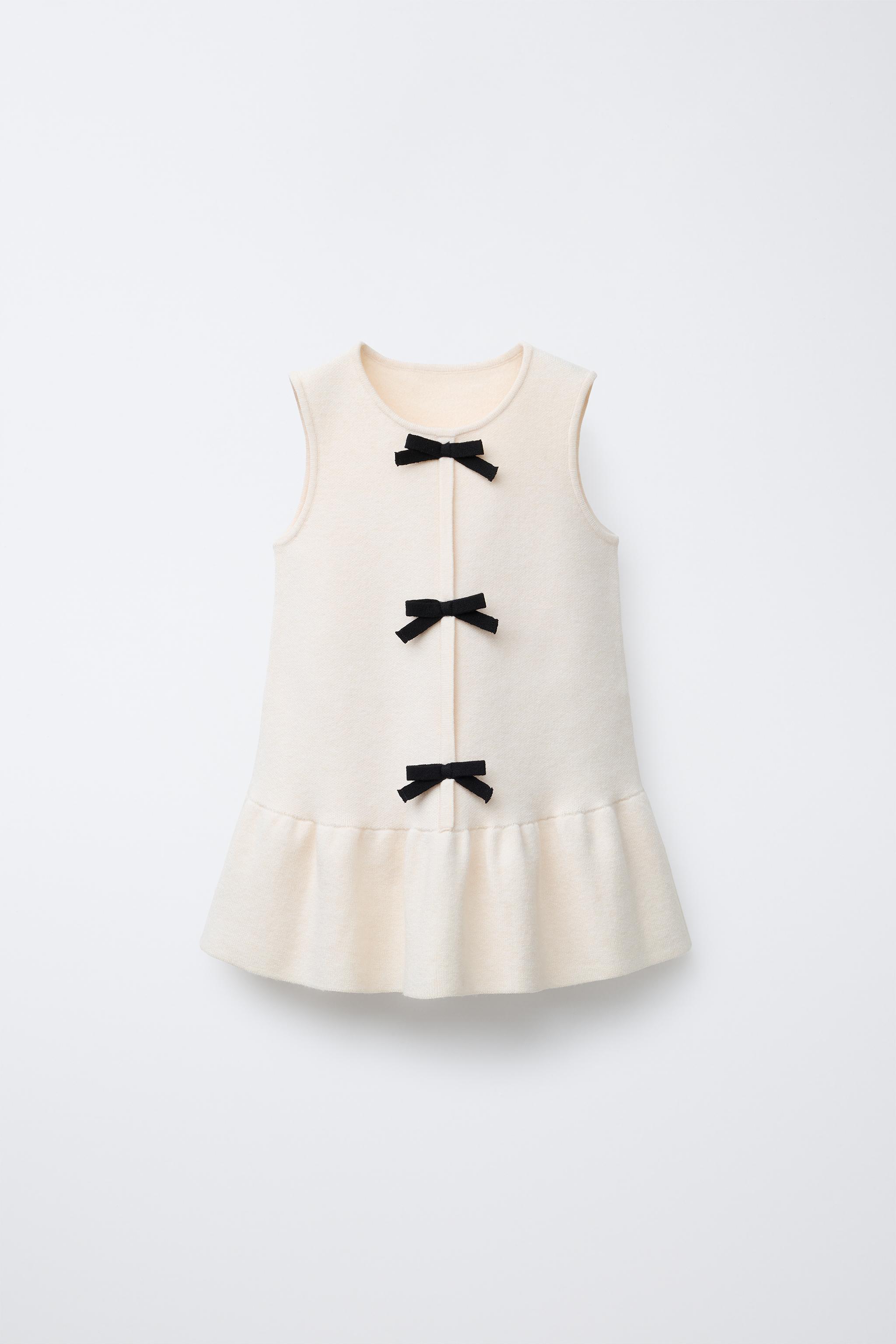 Knit Dress with Bows