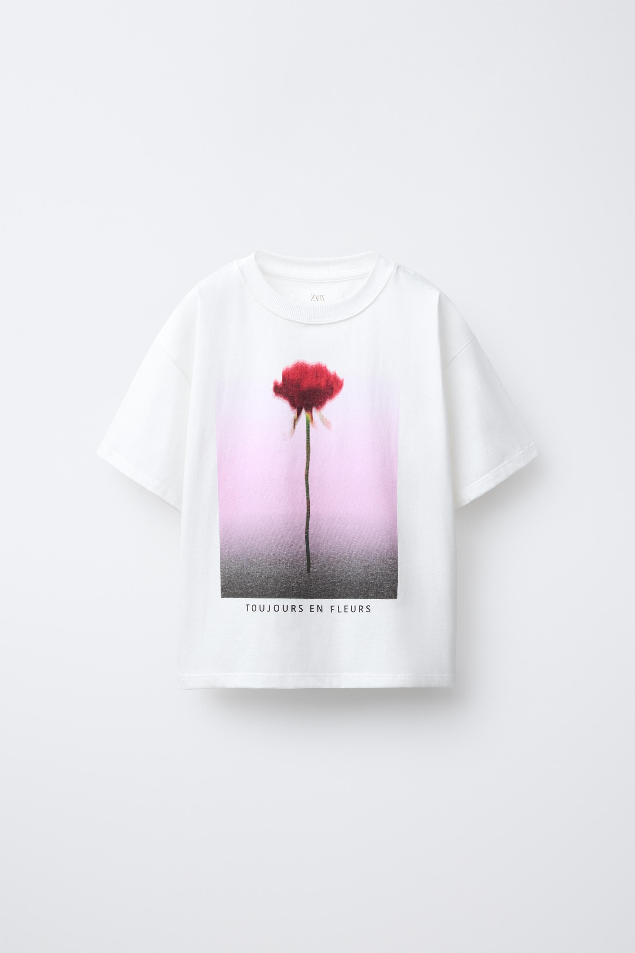 FLORAL PHOTOGRAPH T-SHIRT
