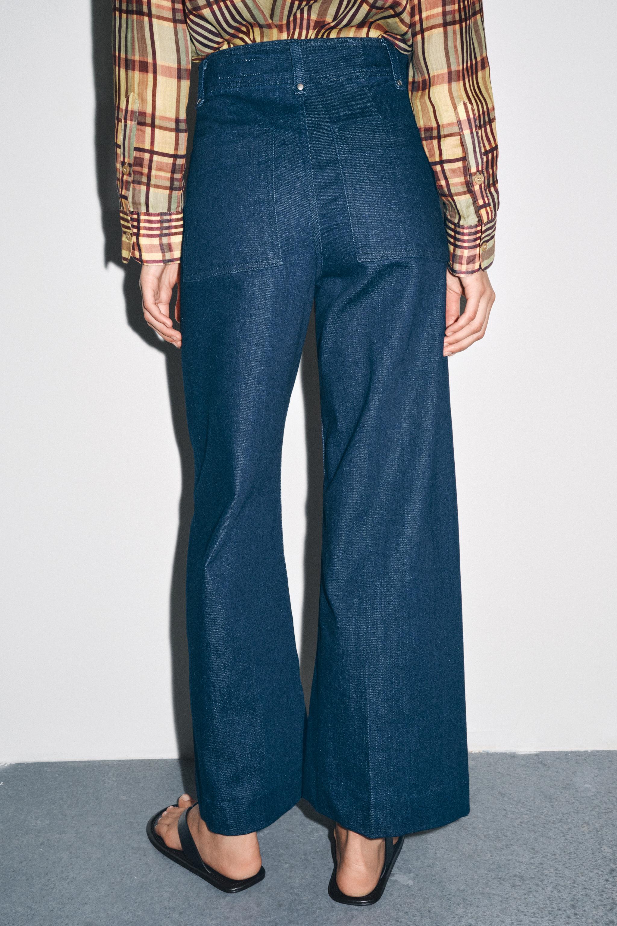 ZW COLLECTION TAILORED WIDE LEG HI-RISE JEANS