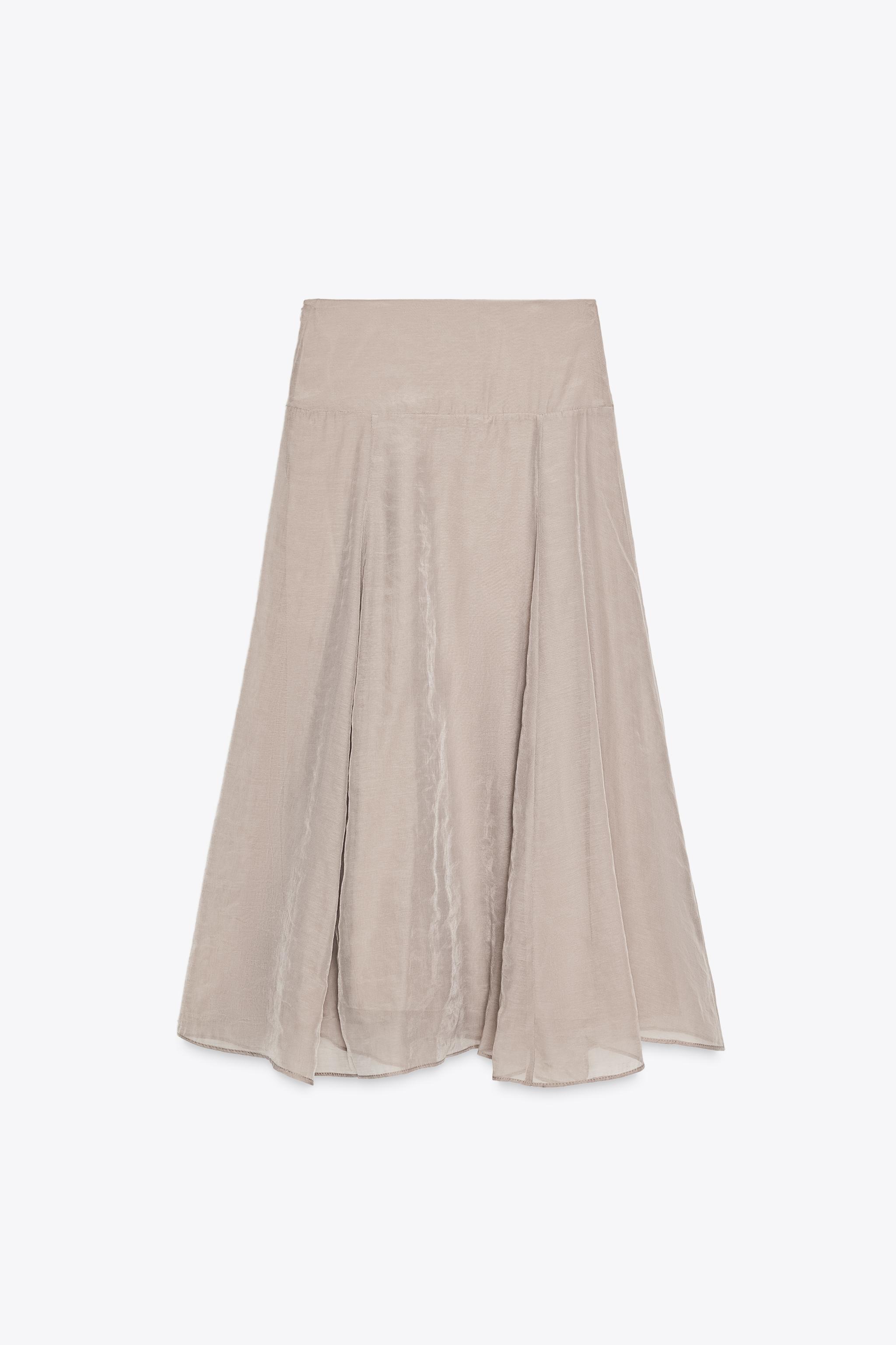 DOUBLE LAYER MIDI SKIRT