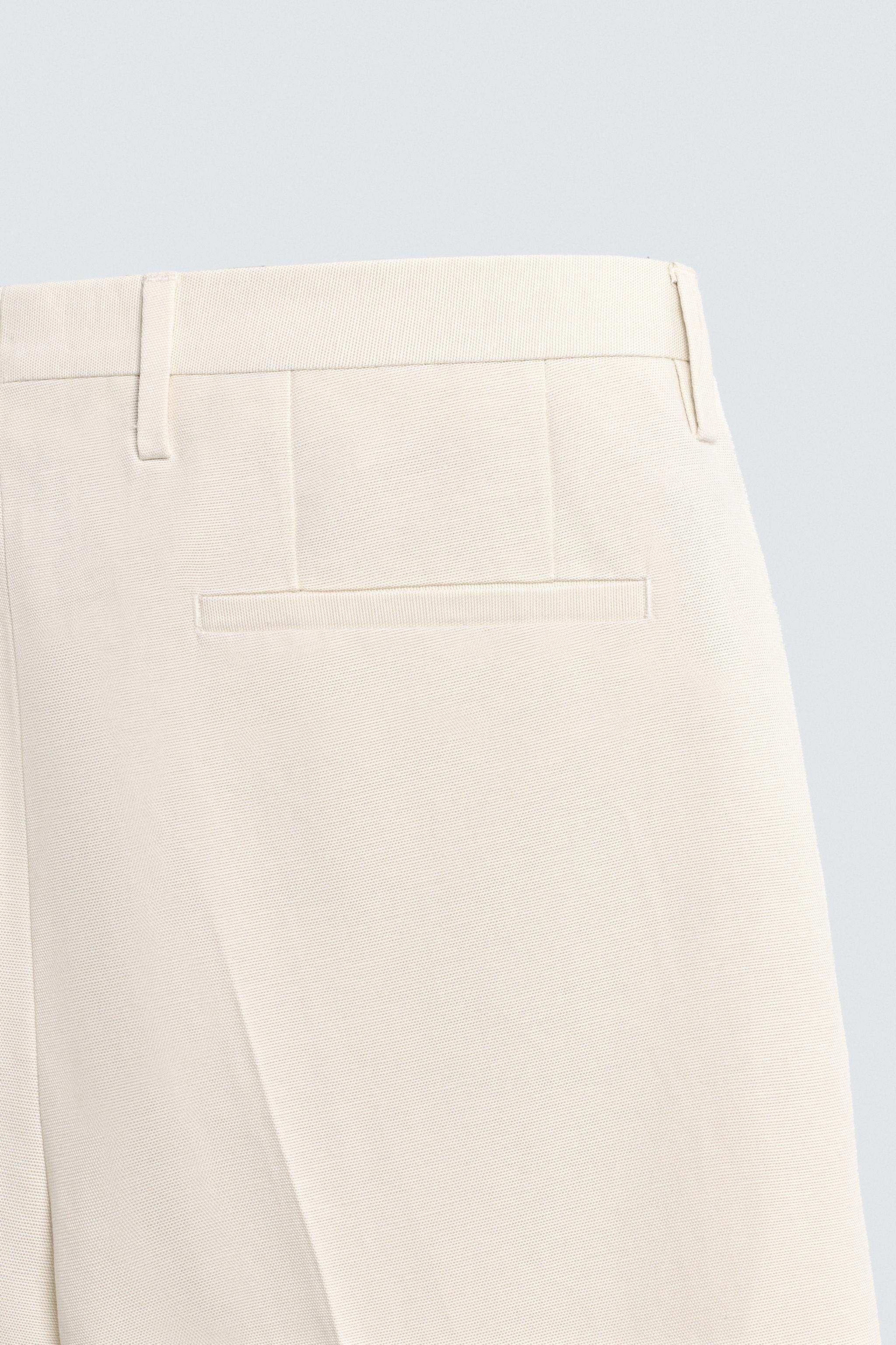 REGULAR FIT PLEATED PANTS