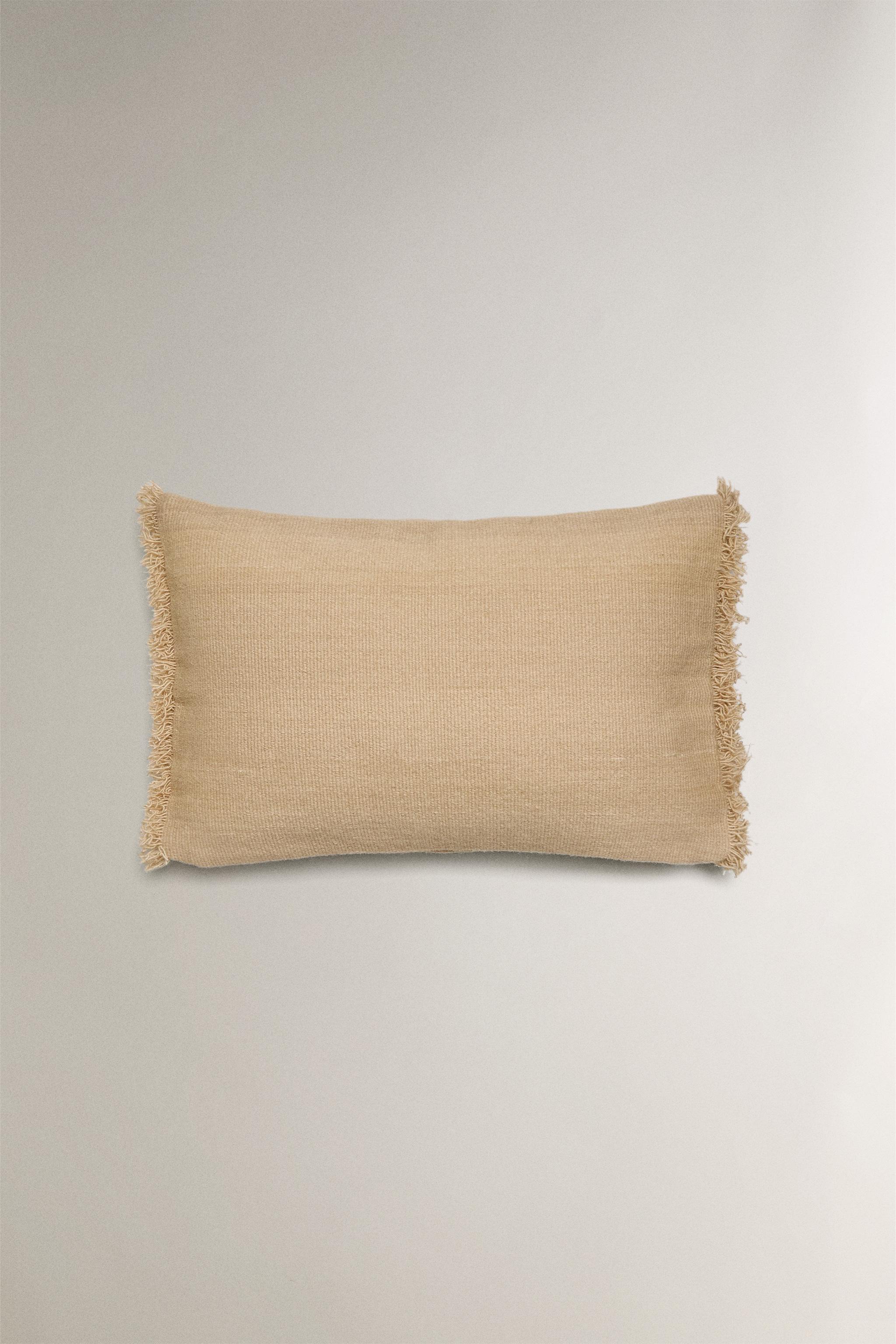 KILIM THROW PILLOW COVER WITH FRINGING