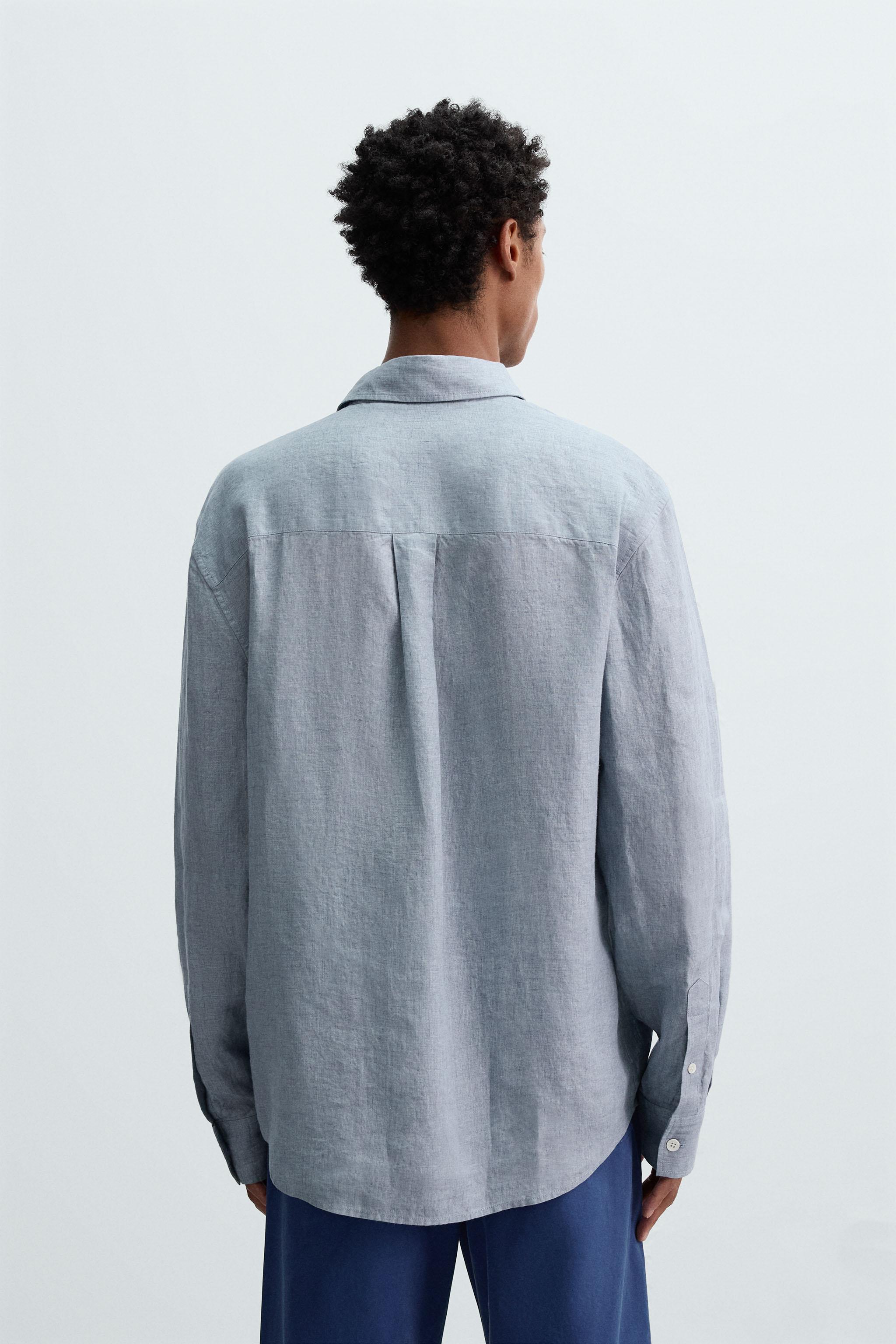 RELAXED FIT 100% LINEN SHIRT