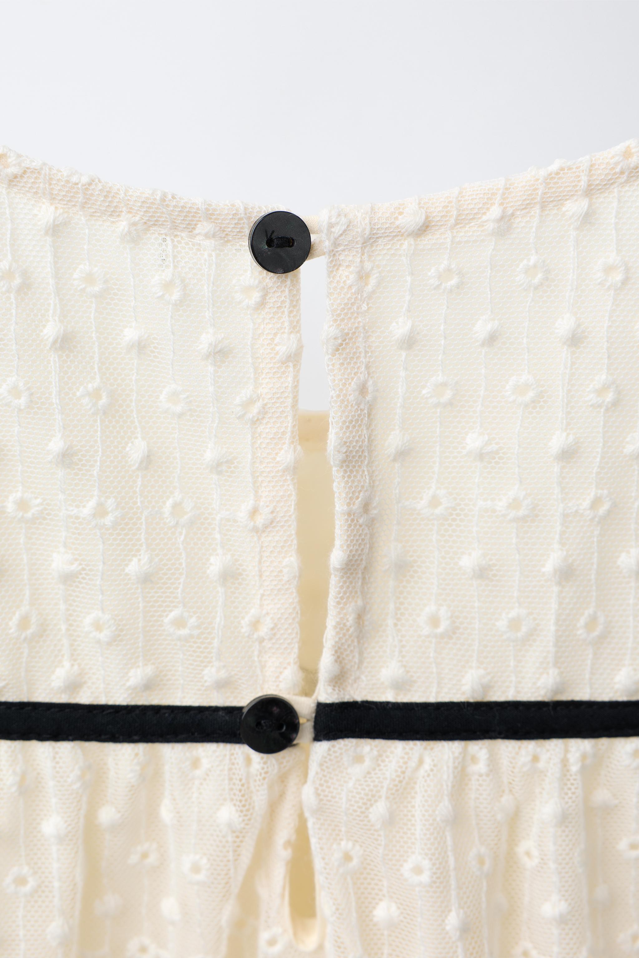 EMBROIDERED TULLE DRESS WITH BOWS