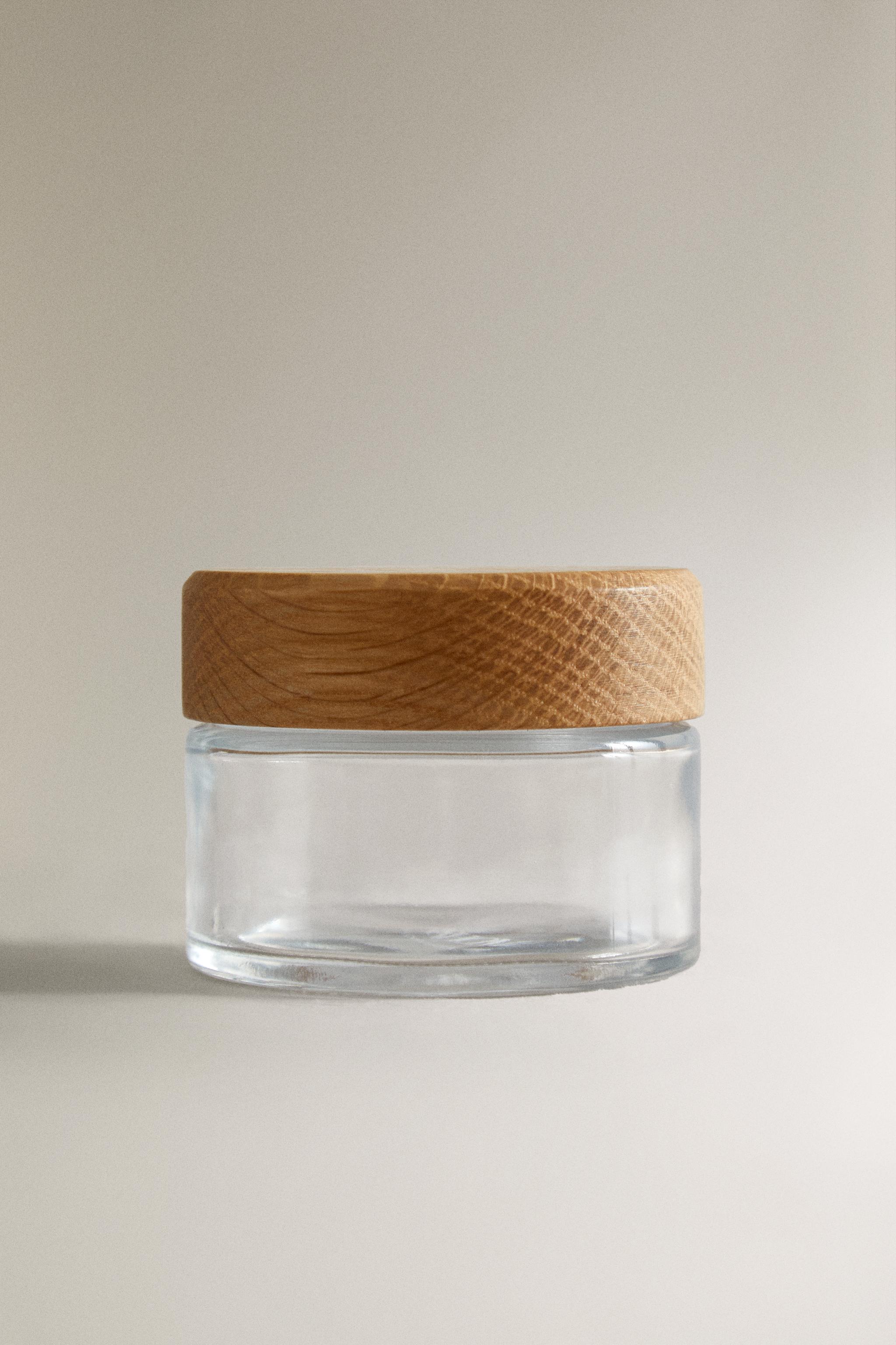 REUSABLE JAR WITH OAK LID