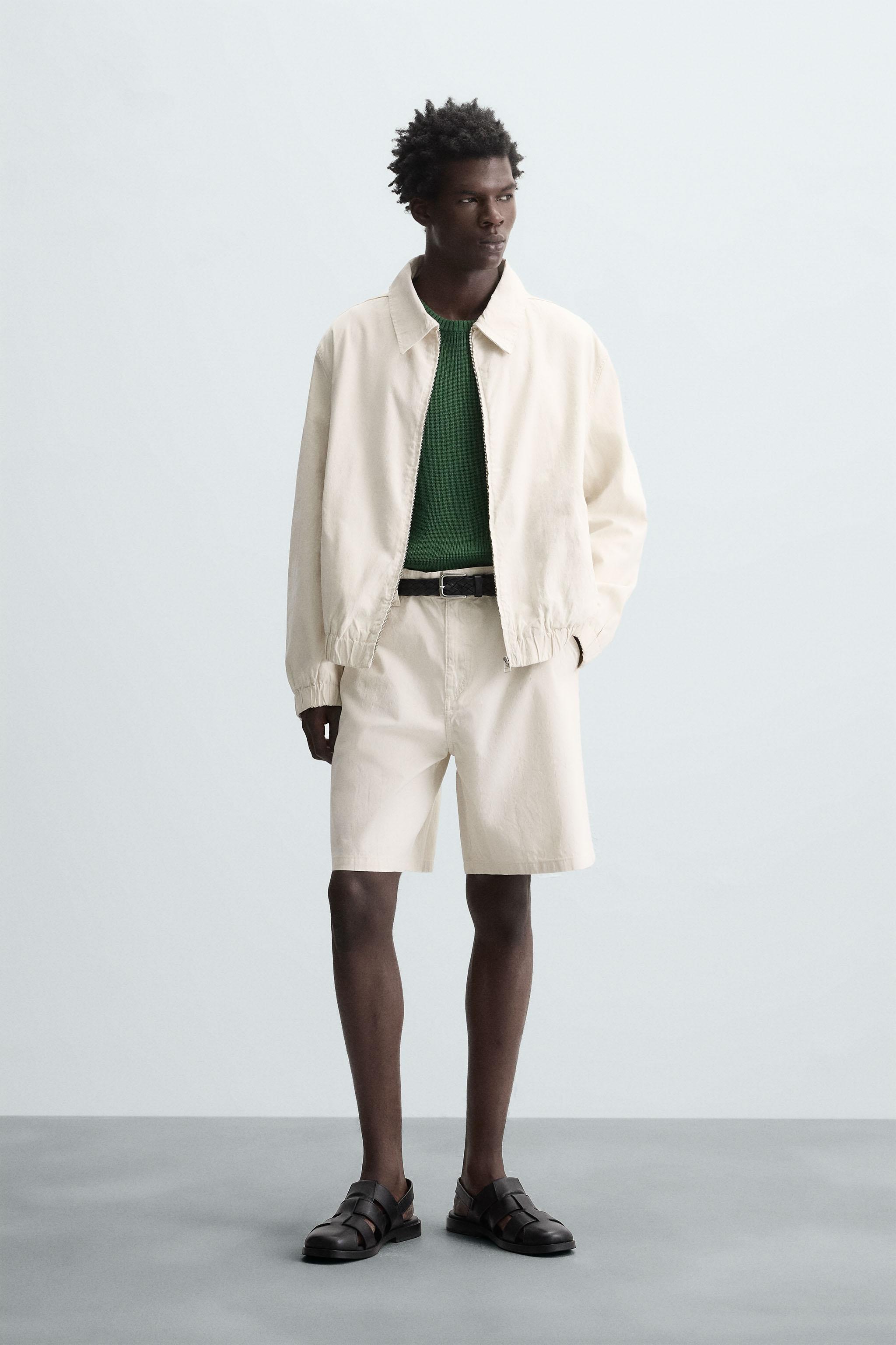 STRIPED REGULAR FIT SHORTS