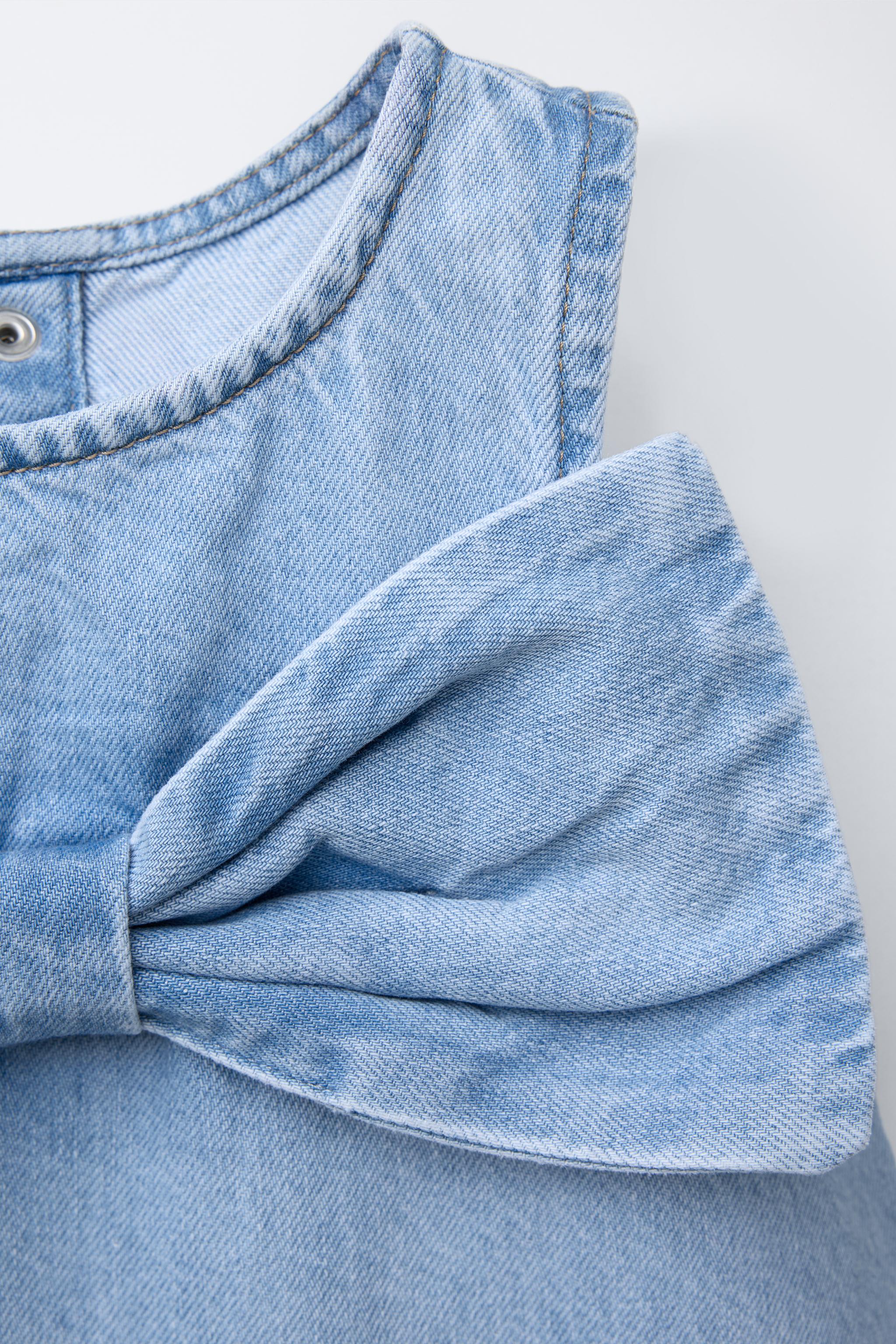 DENIM BOW DRESS