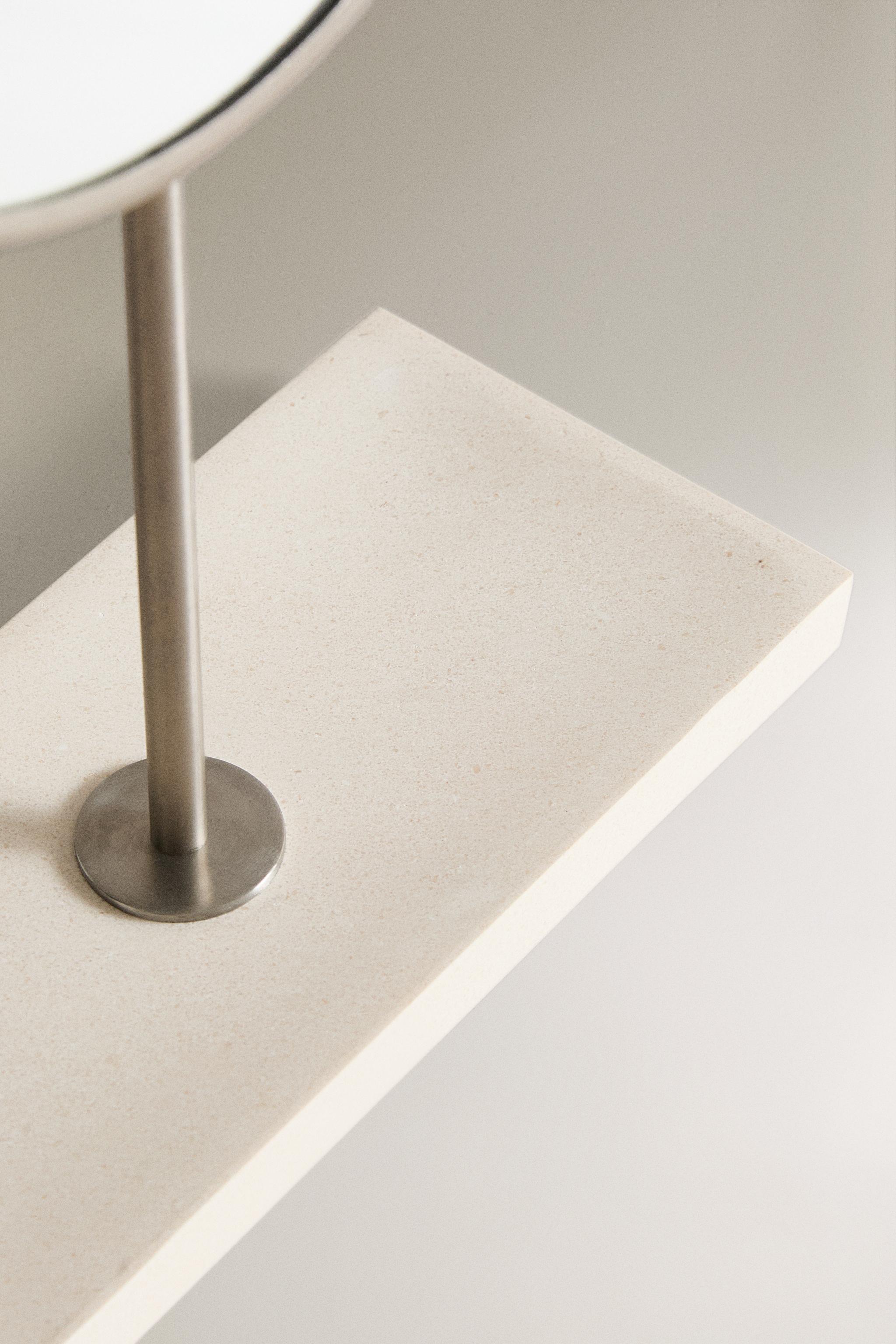 WHITE MARBLE VANITY MIRROR